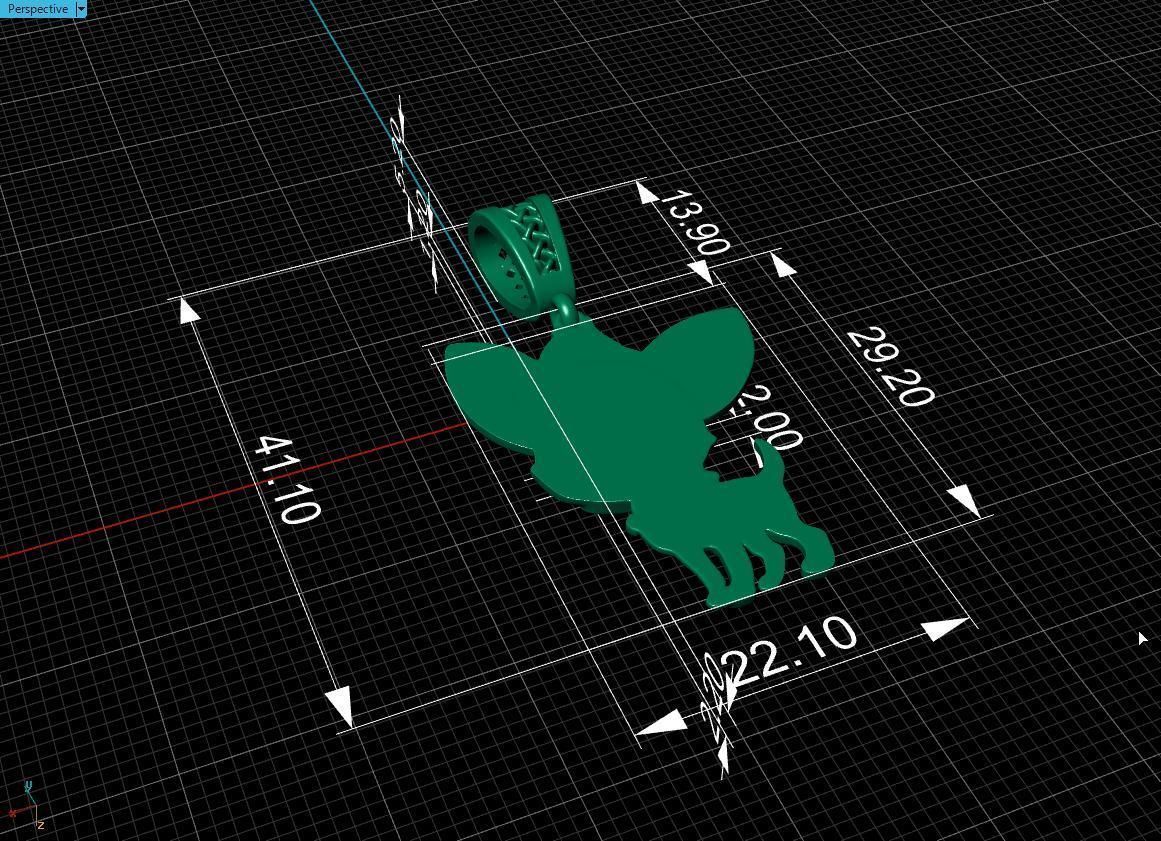 pendant Puppy Chihuahua 3D print model_18