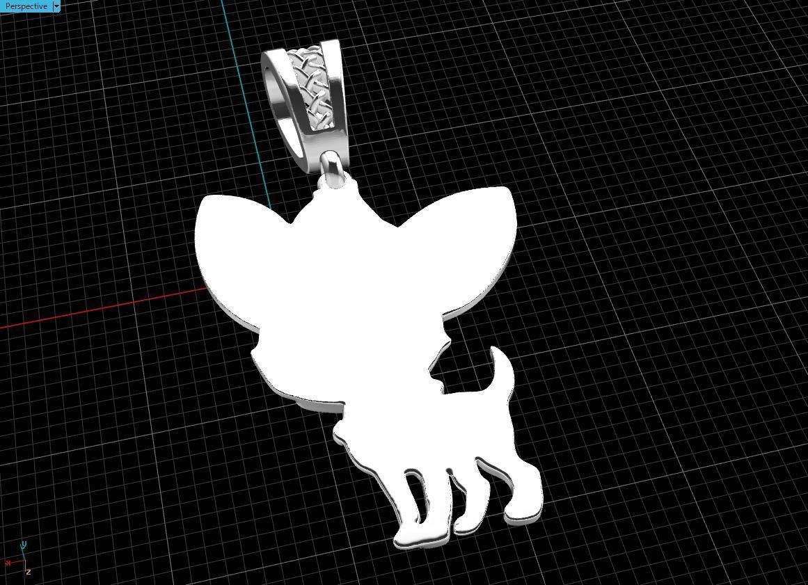 pendant Puppy Chihuahua 3D print model_10
