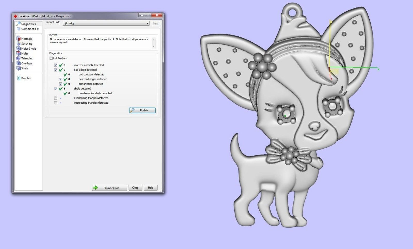 pendant Puppy Chihuahua 3D print model_20