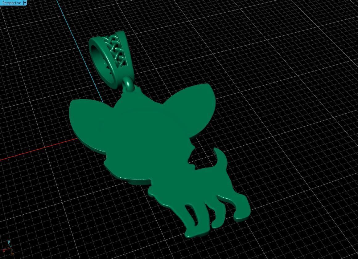 pendant Puppy Chihuahua 3D print model_13
