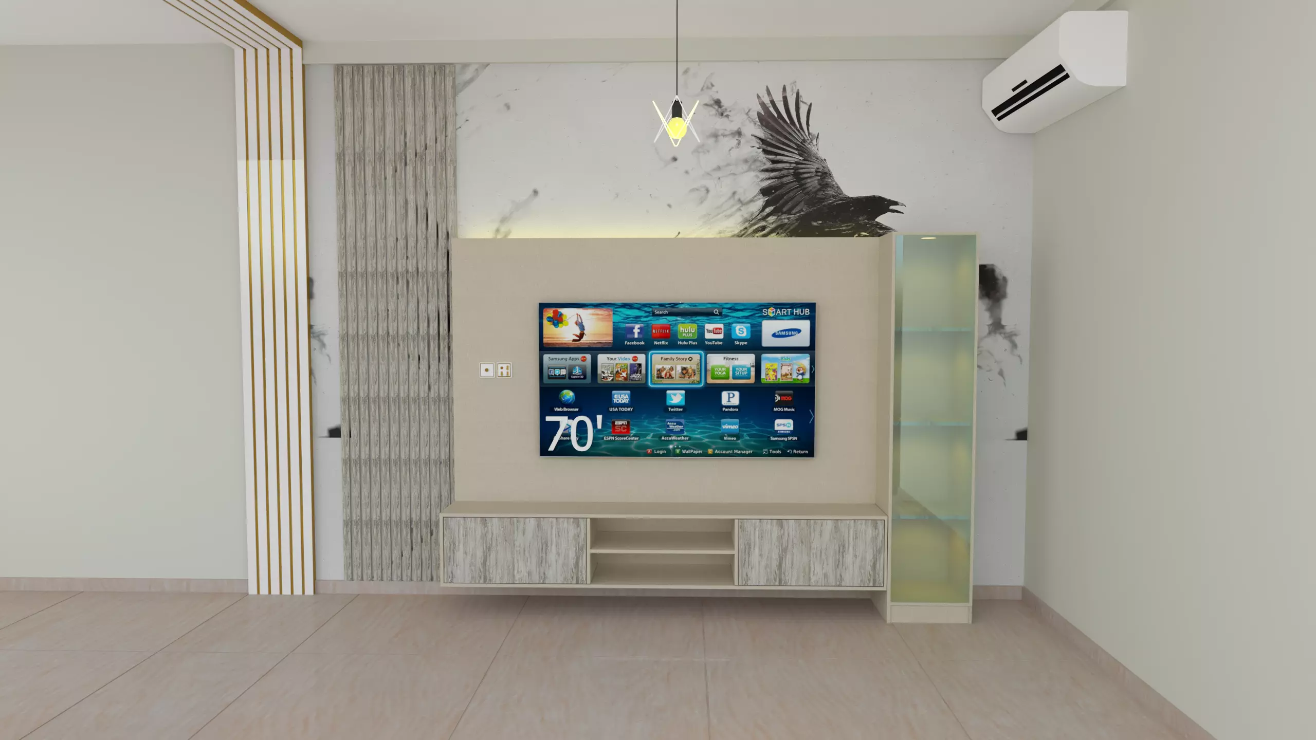 MODERN TV UNIT Free 3D model