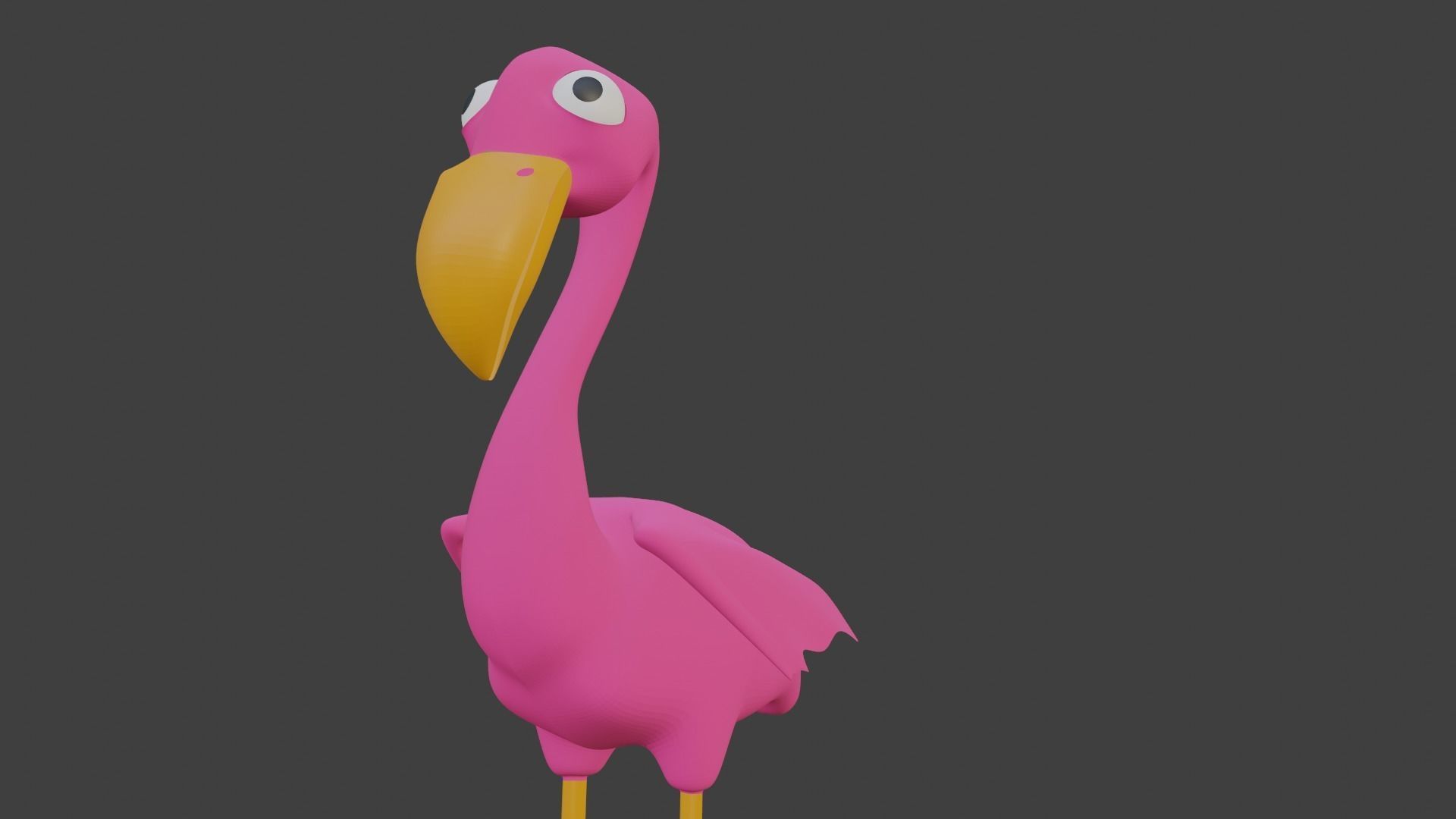  Pink Flamingo 3D model_4