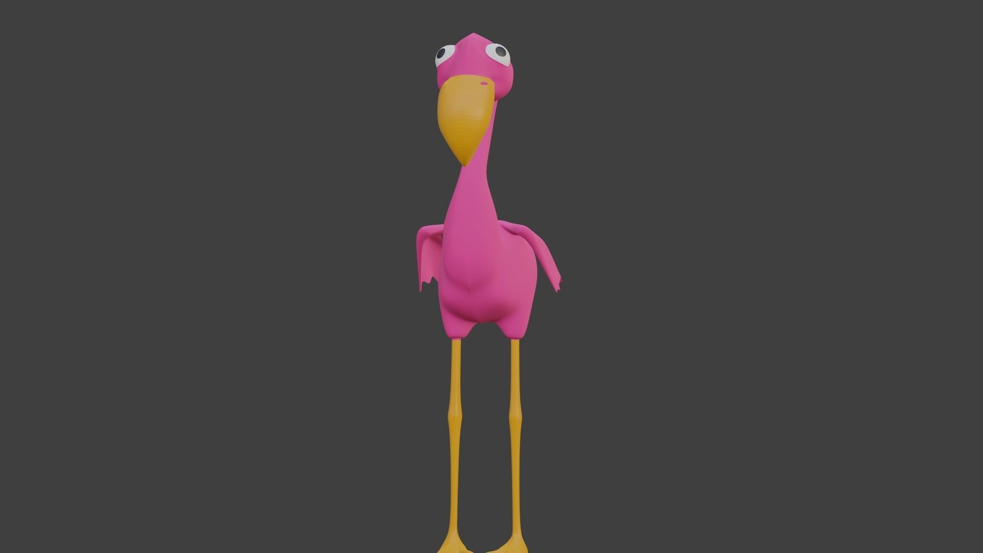  Pink Flamingo 3D model_1