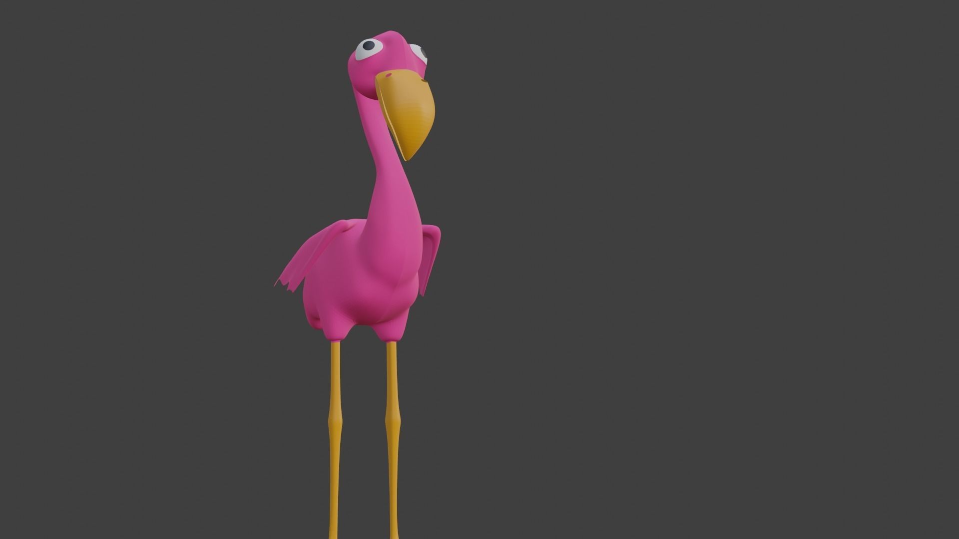  Pink Flamingo 3D model_25
