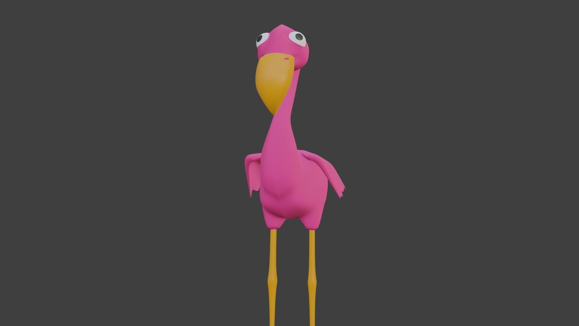  Pink Flamingo 3D model_2