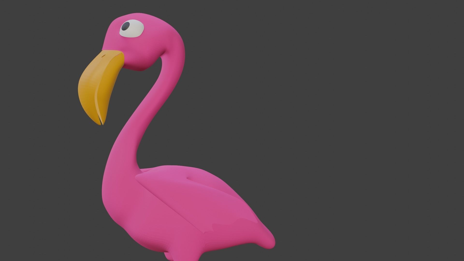  Pink Flamingo 3D model_7