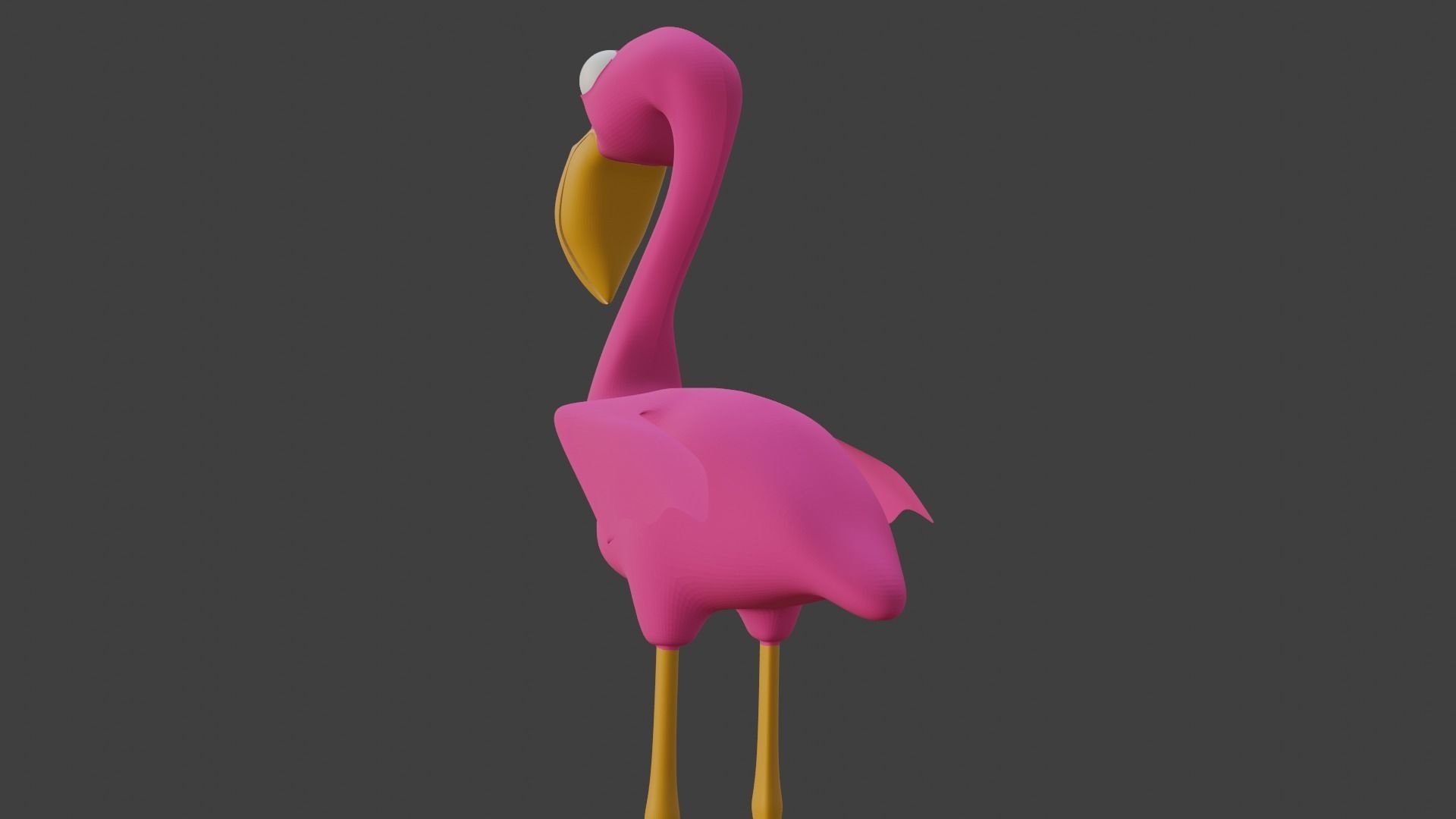  Pink Flamingo 3D model_11