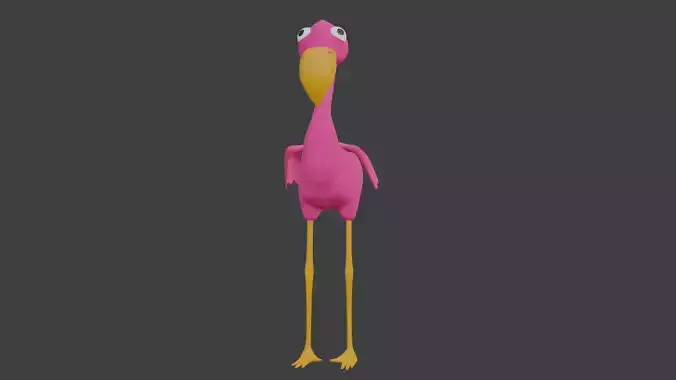  Pink Flamingo 3D model
