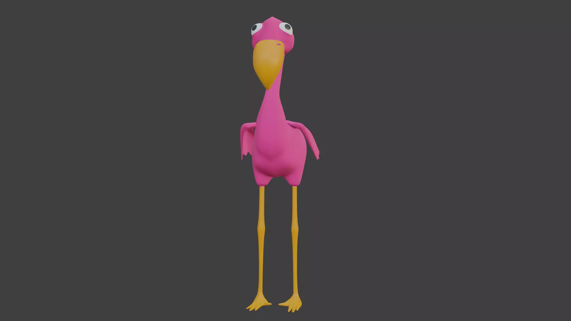  Pink Flamingo 3D model_0