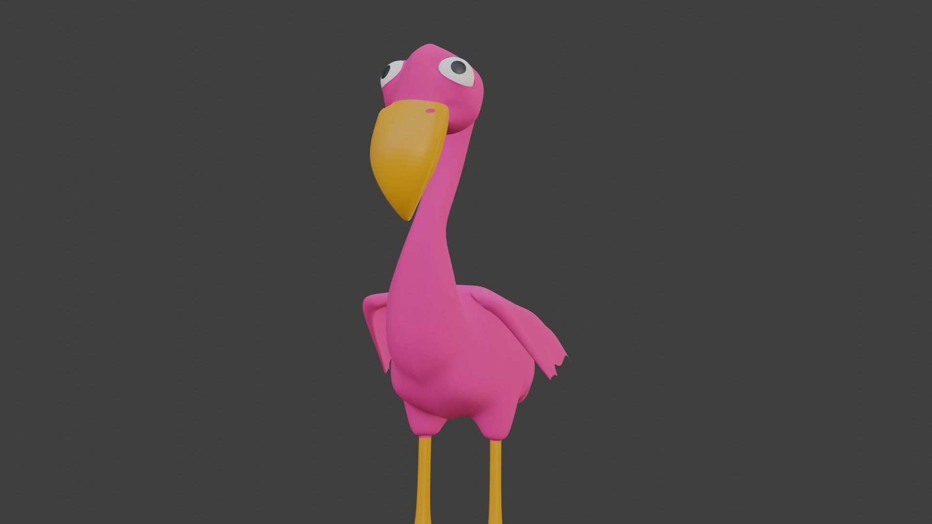  Pink Flamingo 3D model_3