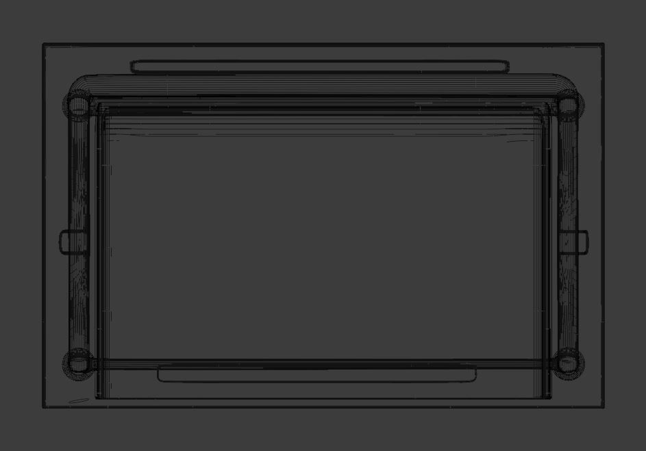 High School Student Classical Desk Low-poly 3D model_10