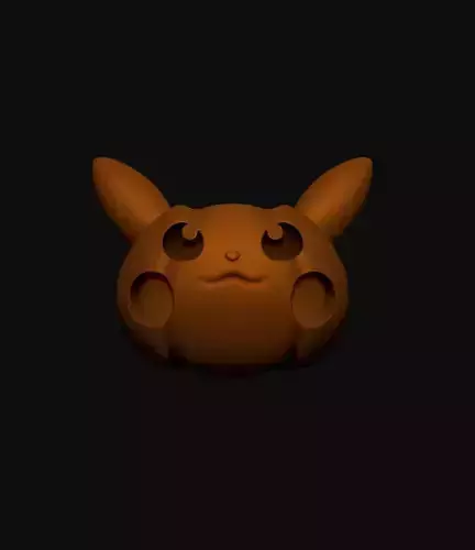 Carved Pumpkin Pikachu Halloween Candleholder Cute