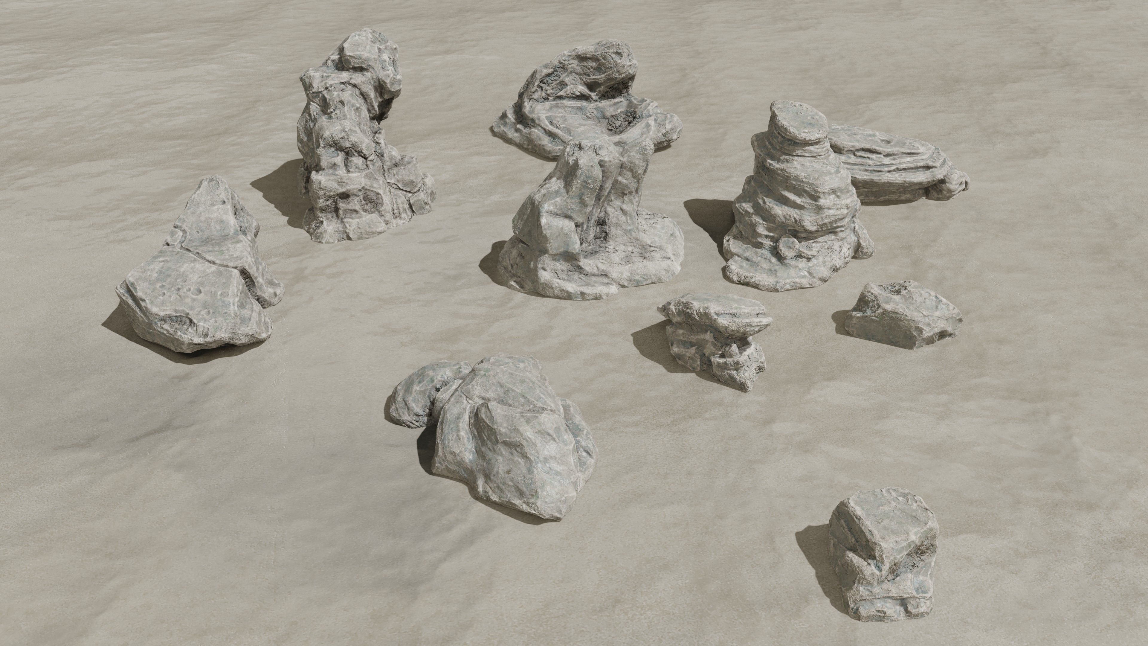 Stone pack Low-poly 3D model_19