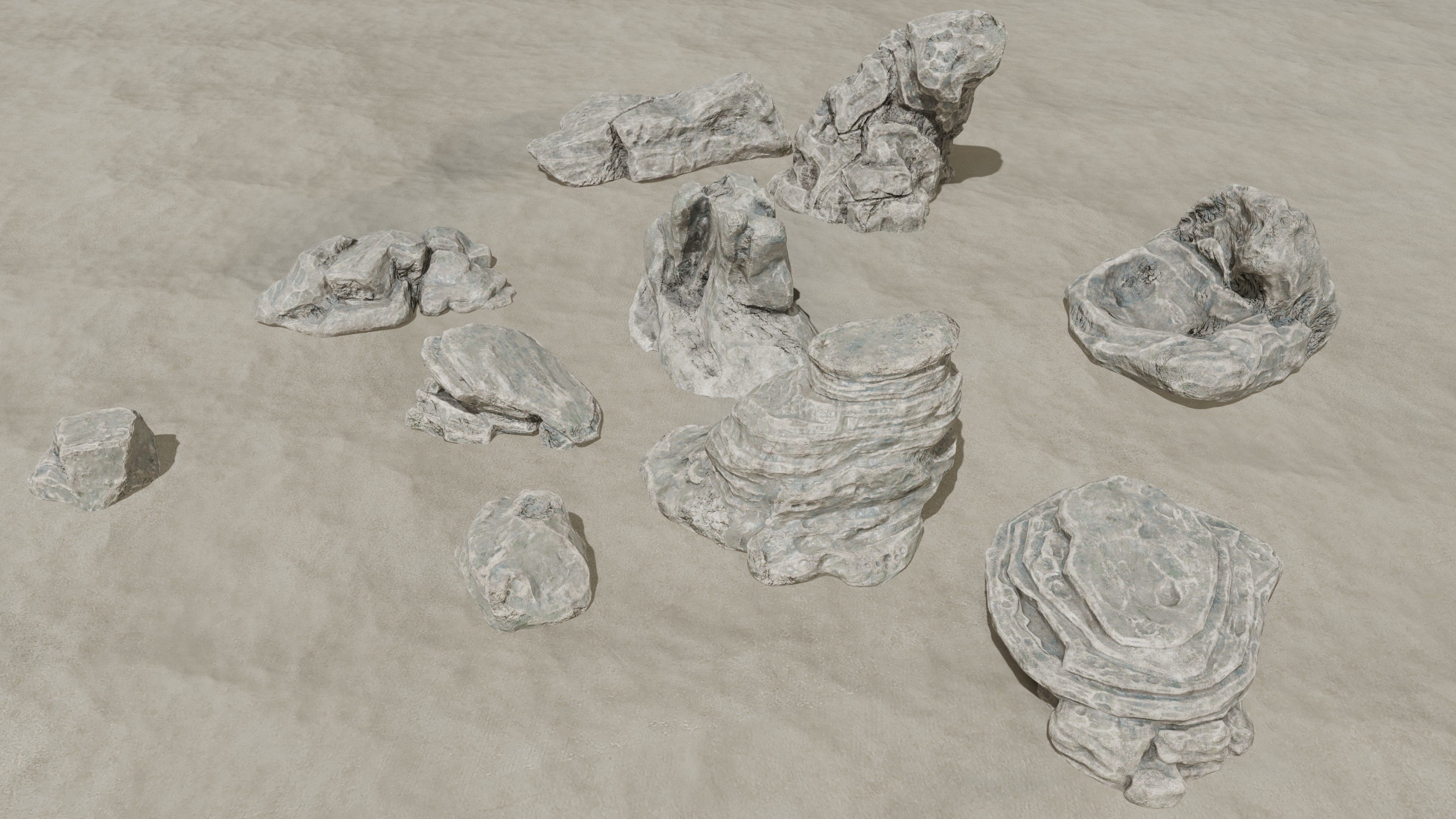 Stone pack Low-poly 3D model_22