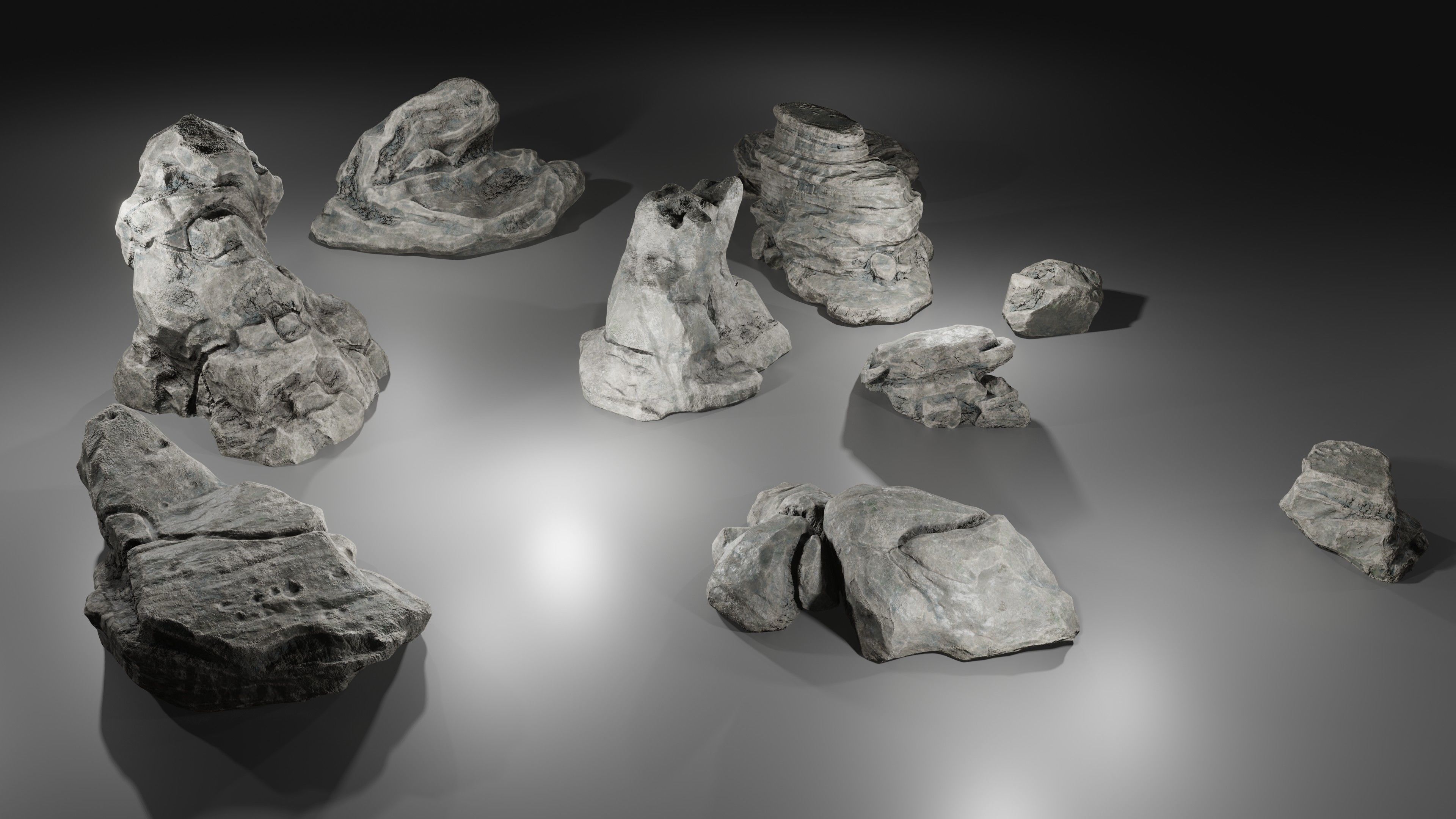 Stone pack Low-poly 3D model_15