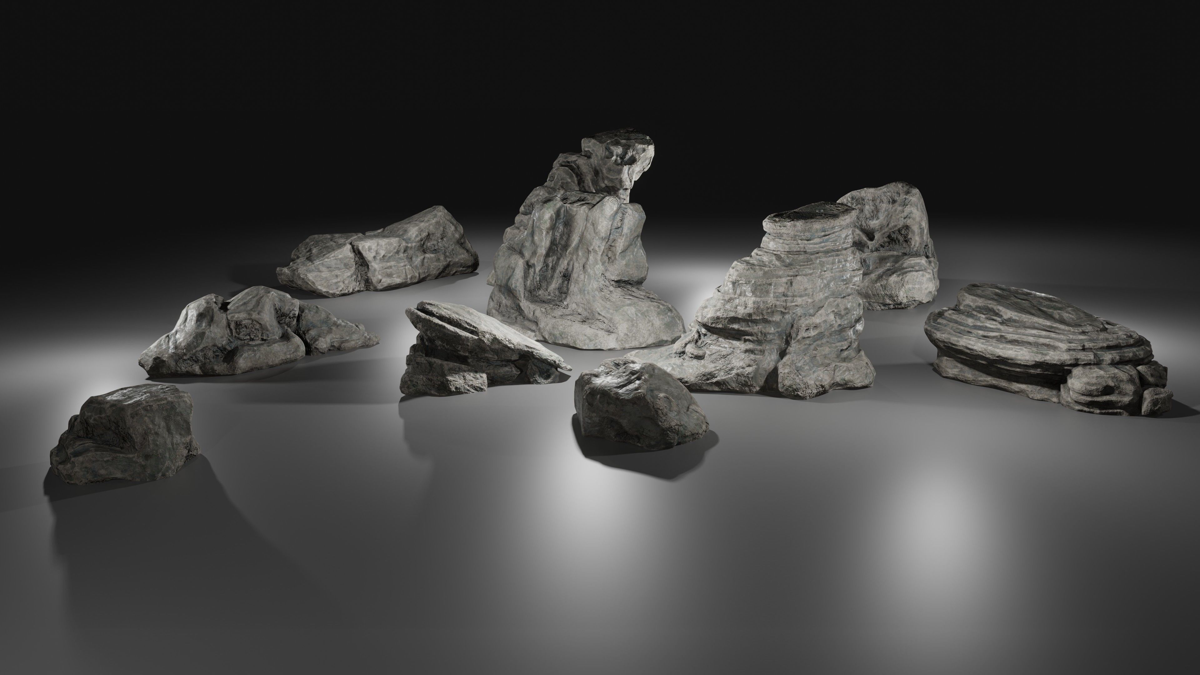 Stone pack Low-poly 3D model_13