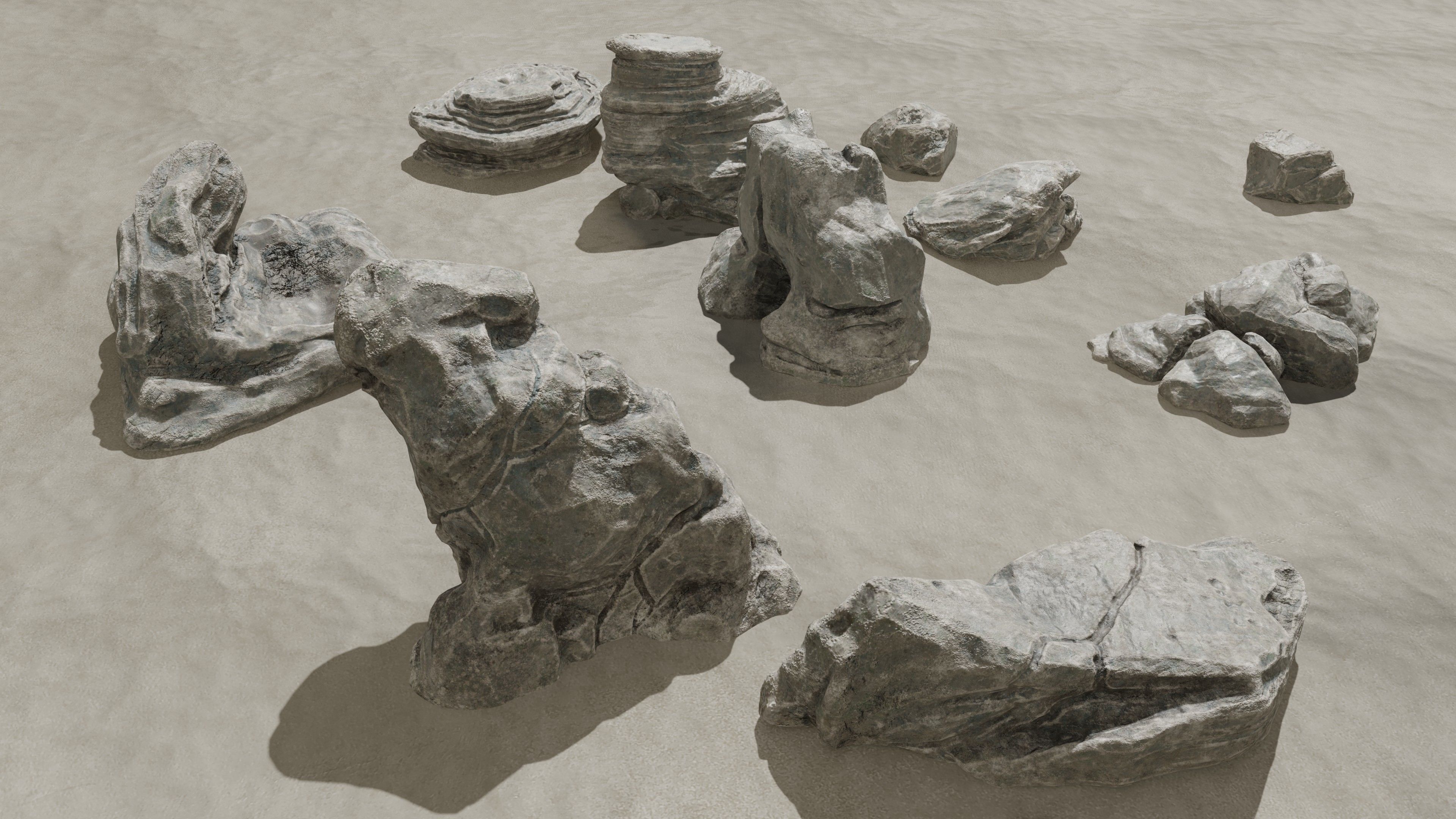 Stone pack Low-poly 3D model_21