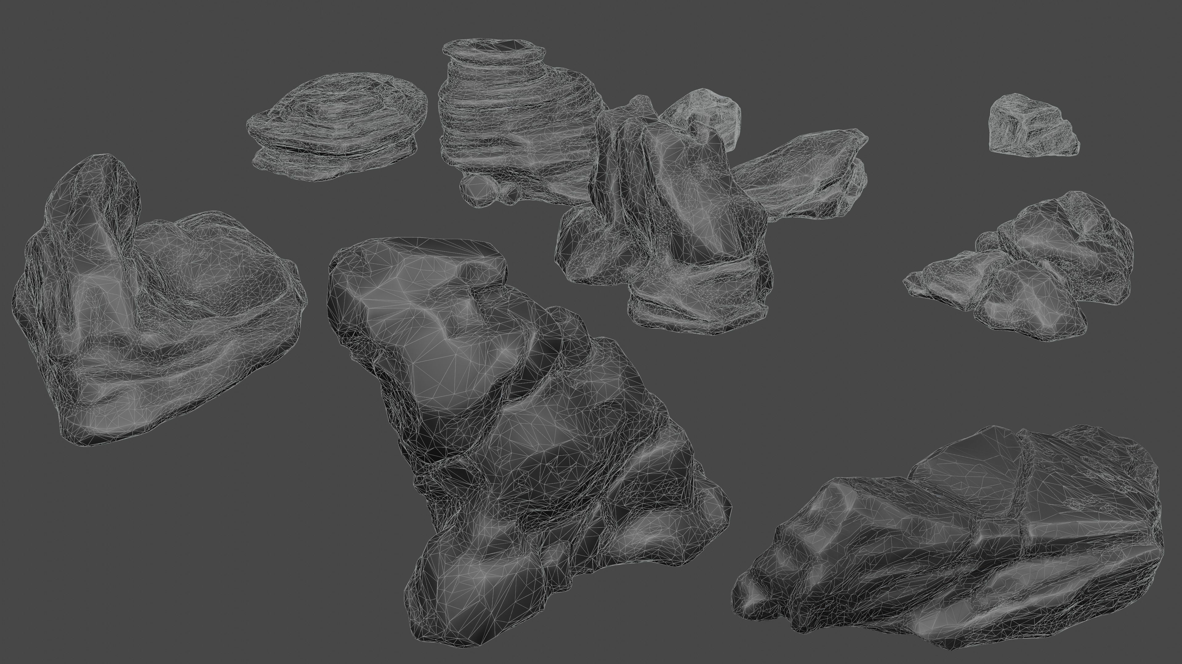 Stone pack Low-poly 3D model_25