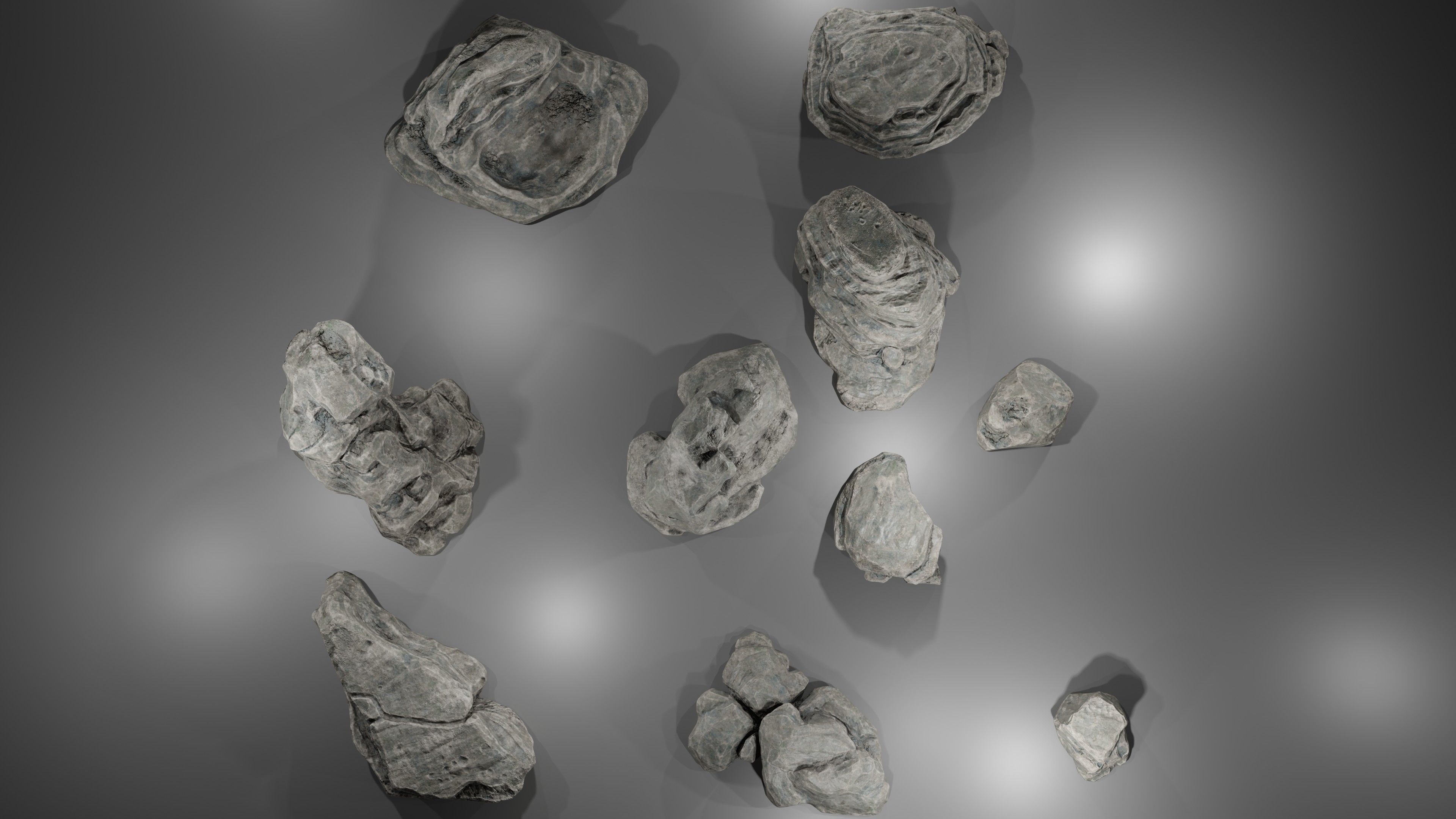 Stone pack Low-poly 3D model_17