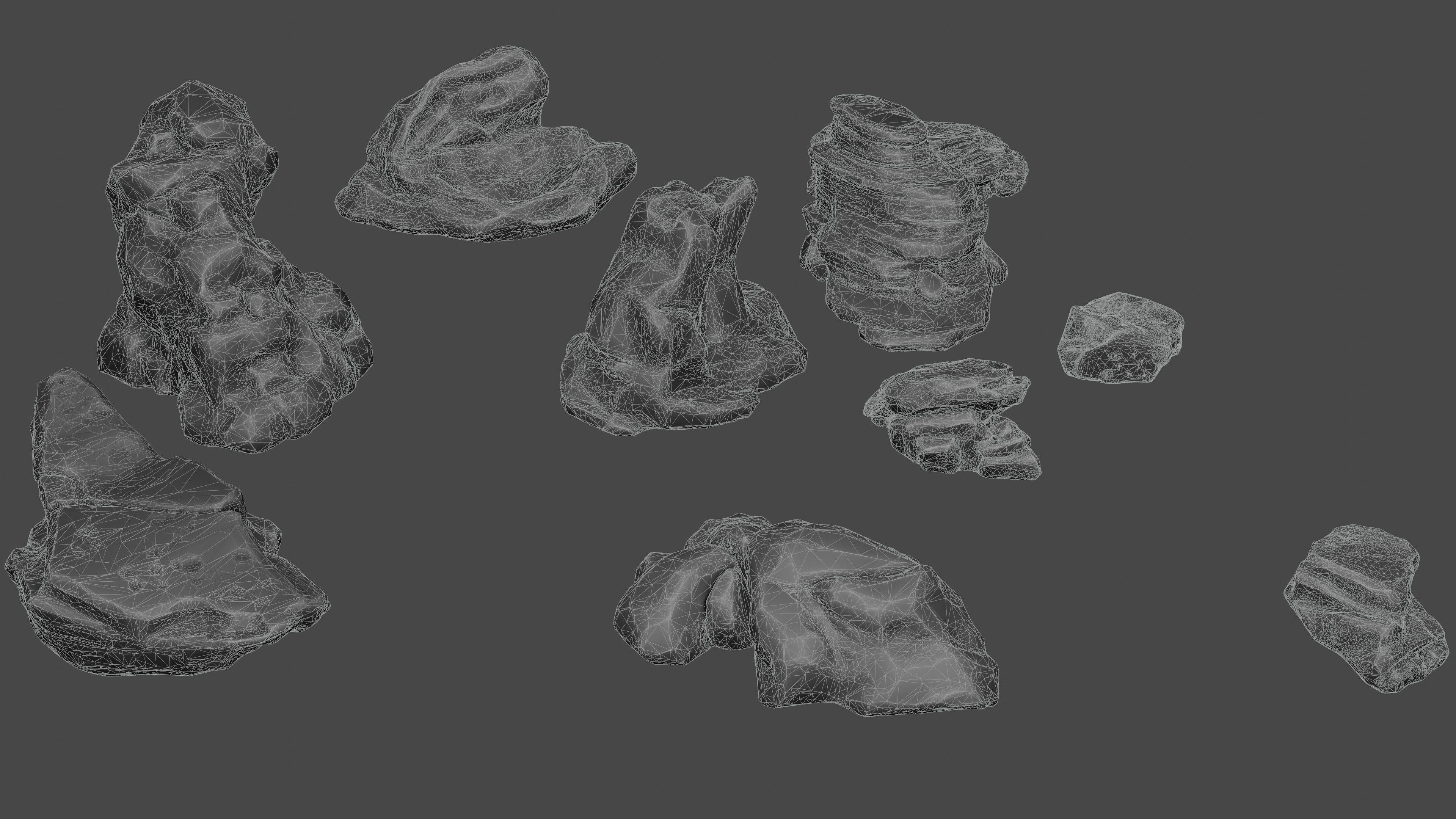 Stone pack Low-poly 3D model_24