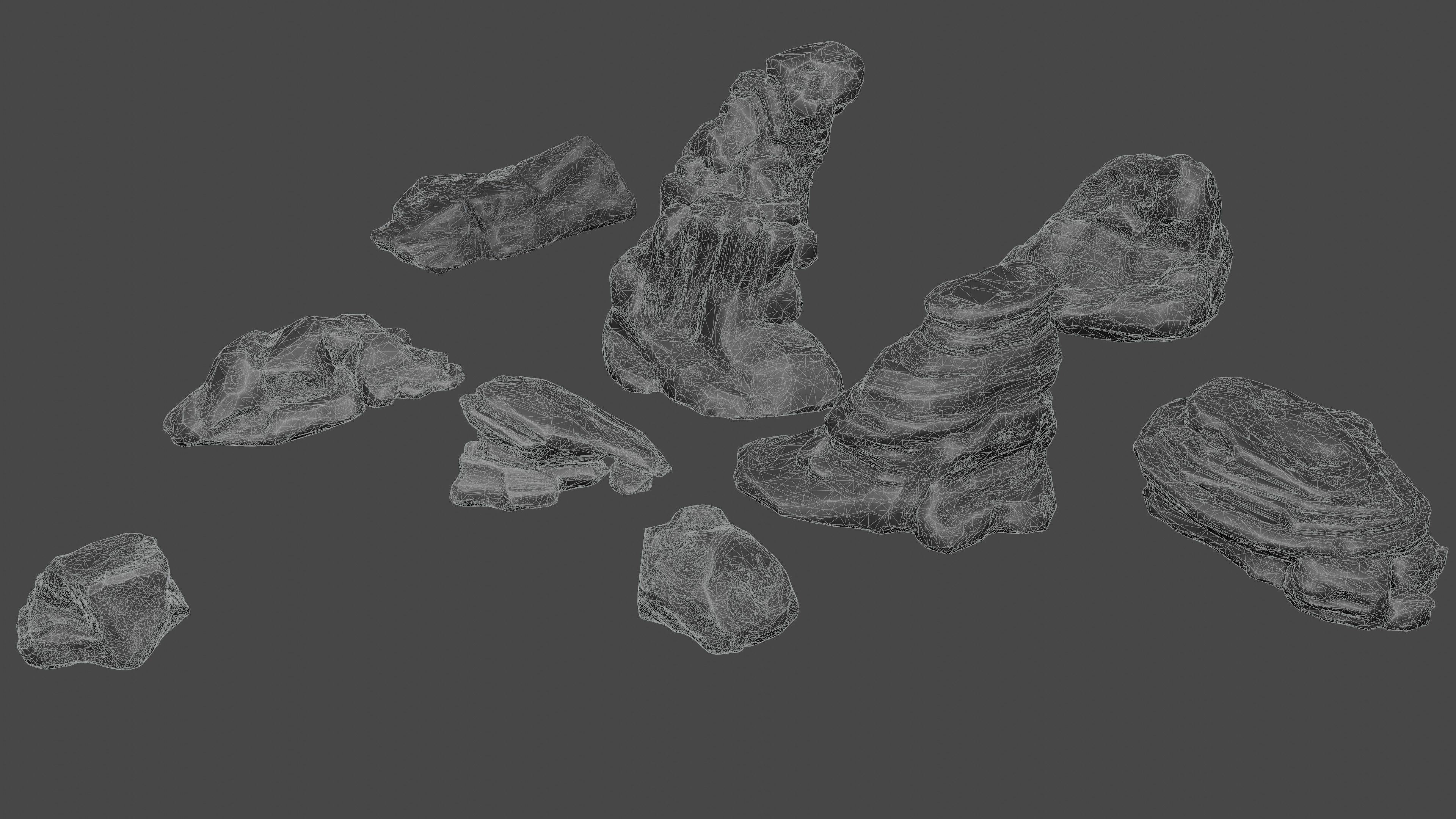 Stone pack Low-poly 3D model_26