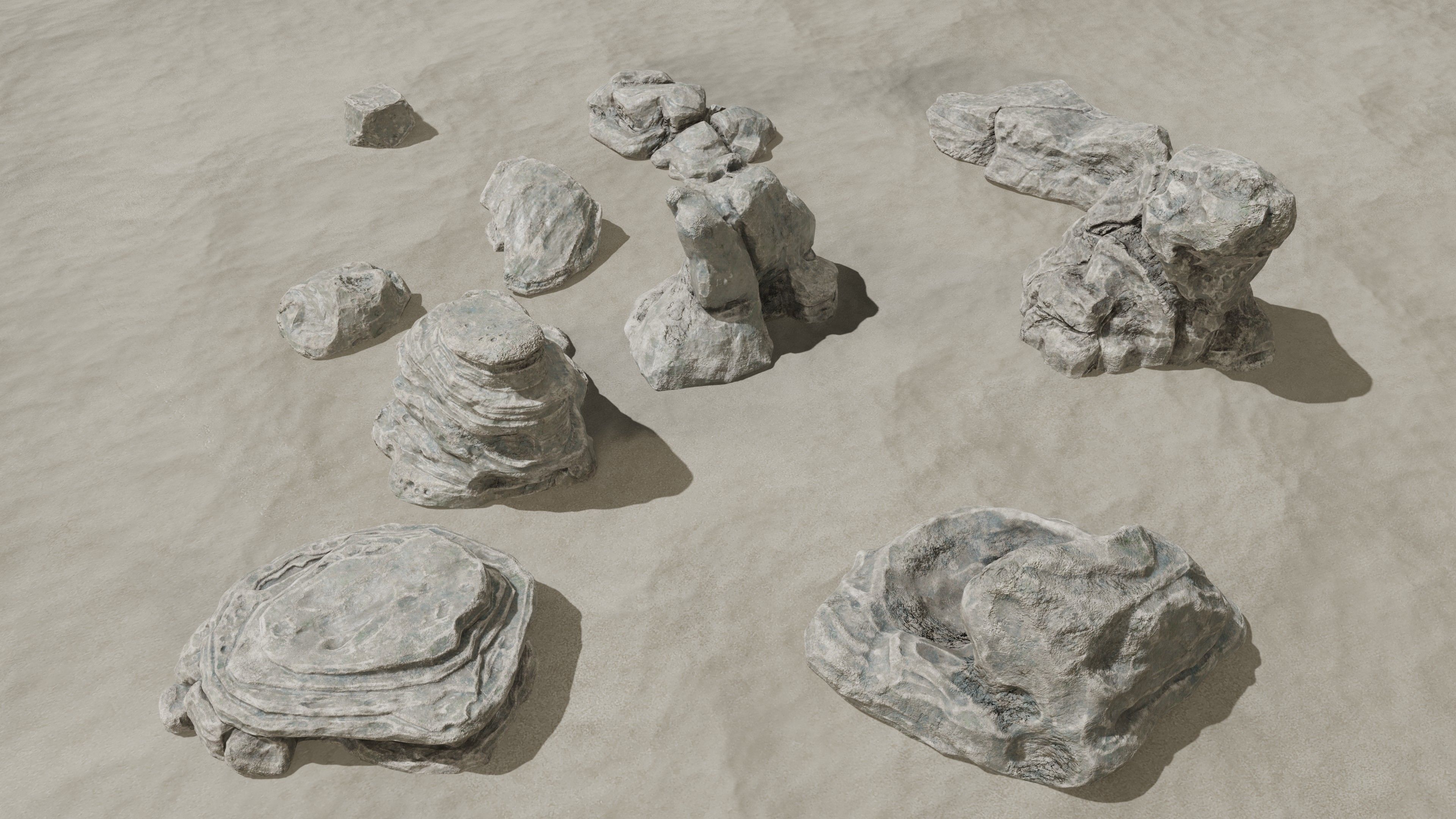 Stone pack Low-poly 3D model_20