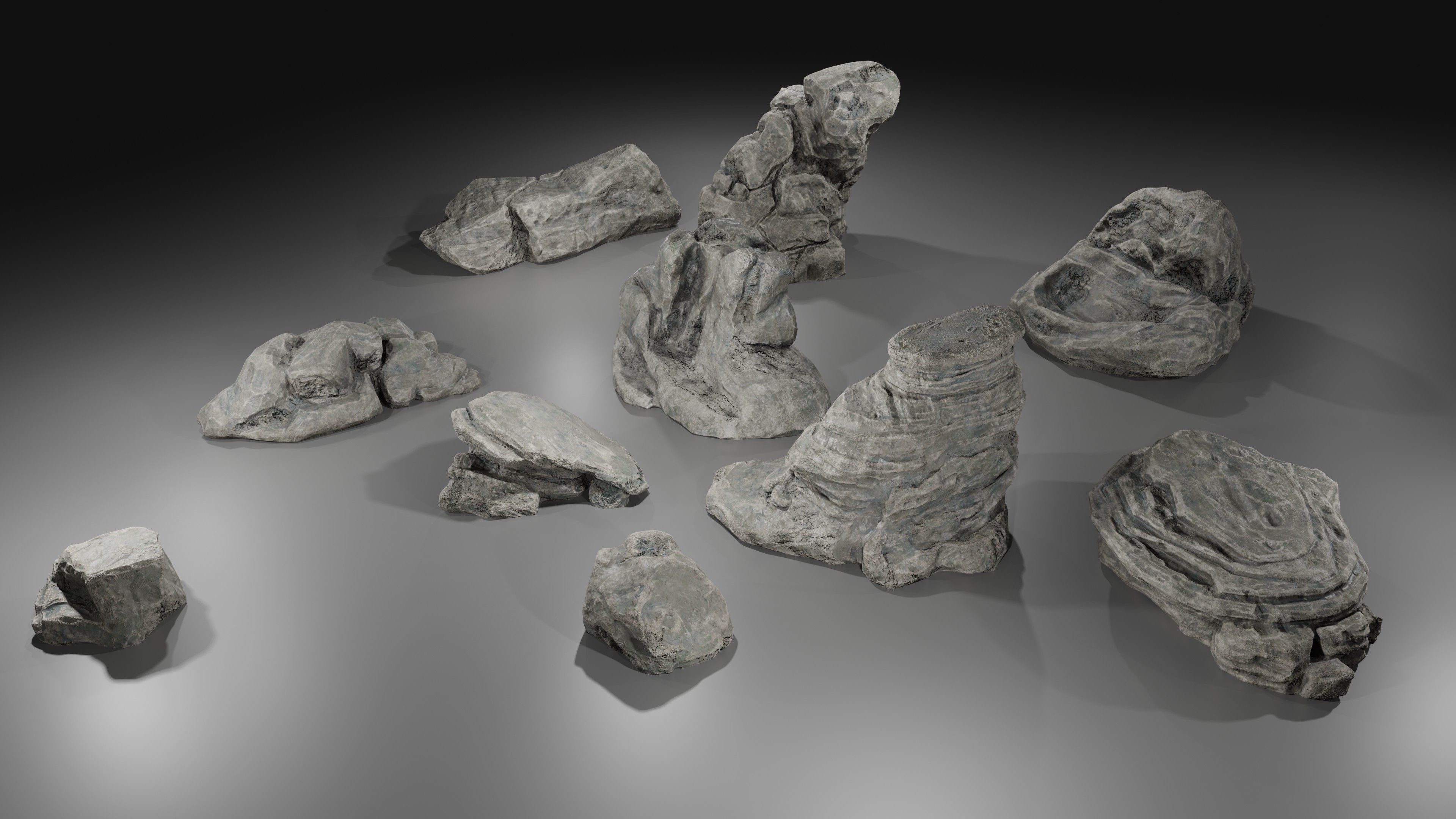 Stone pack Low-poly 3D model_14