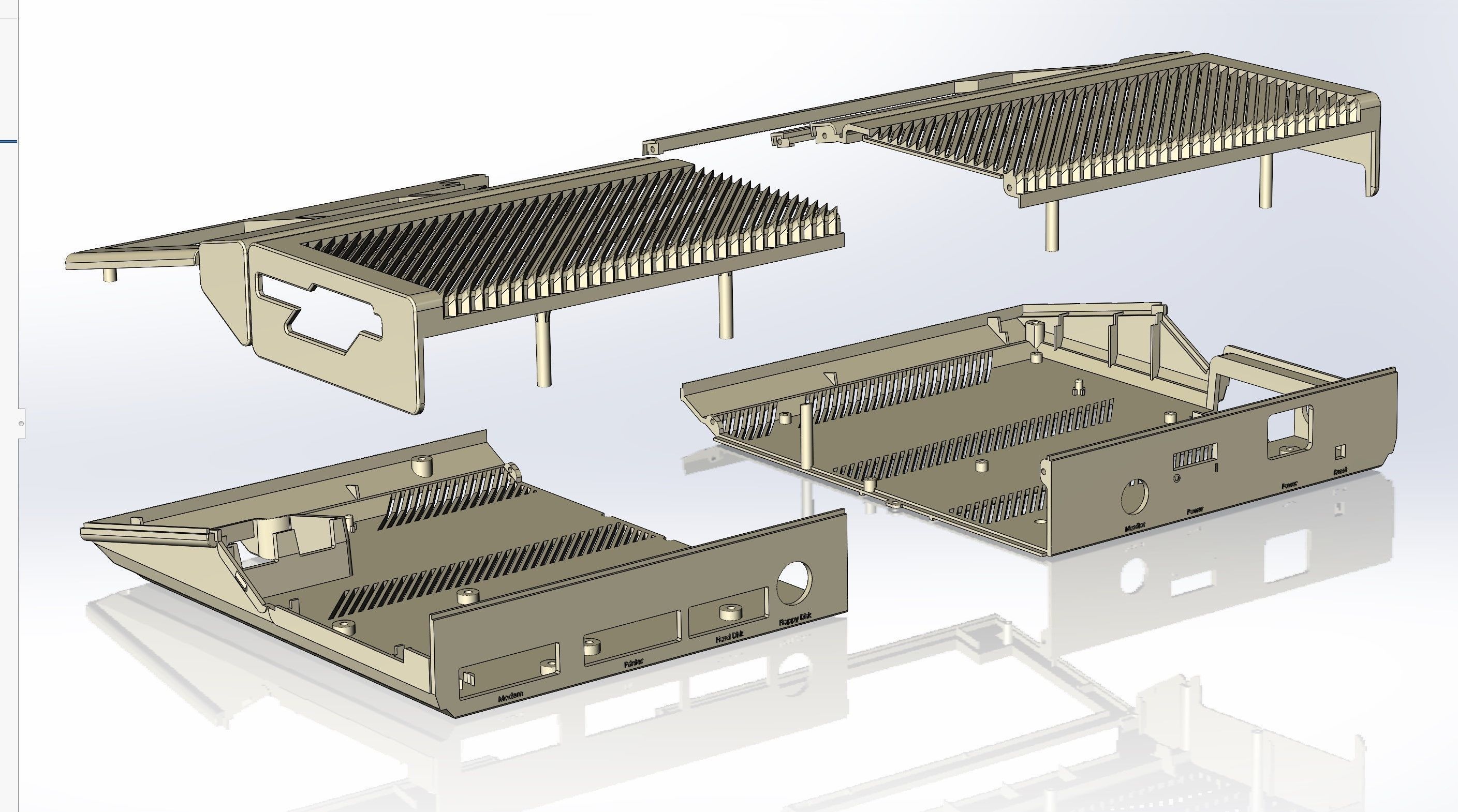 Atari 1040 ST enclosure 3d print model 3D print model_15