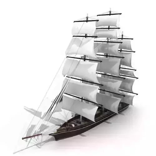 Square Rigged Tall Ship 3D model