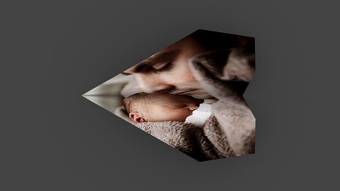 TOYS-002  Paper Jet Plane Low-poly 3D model