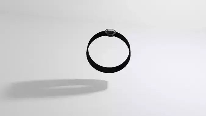 Black ring with diamond