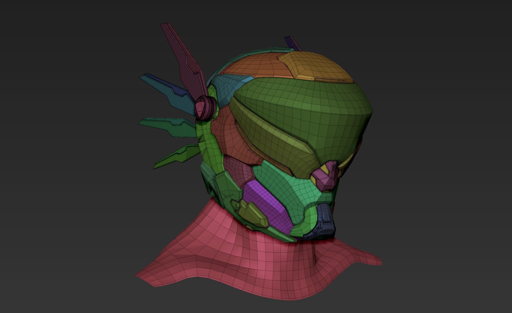 3d Printable Sci-Fi Head 3D model_13