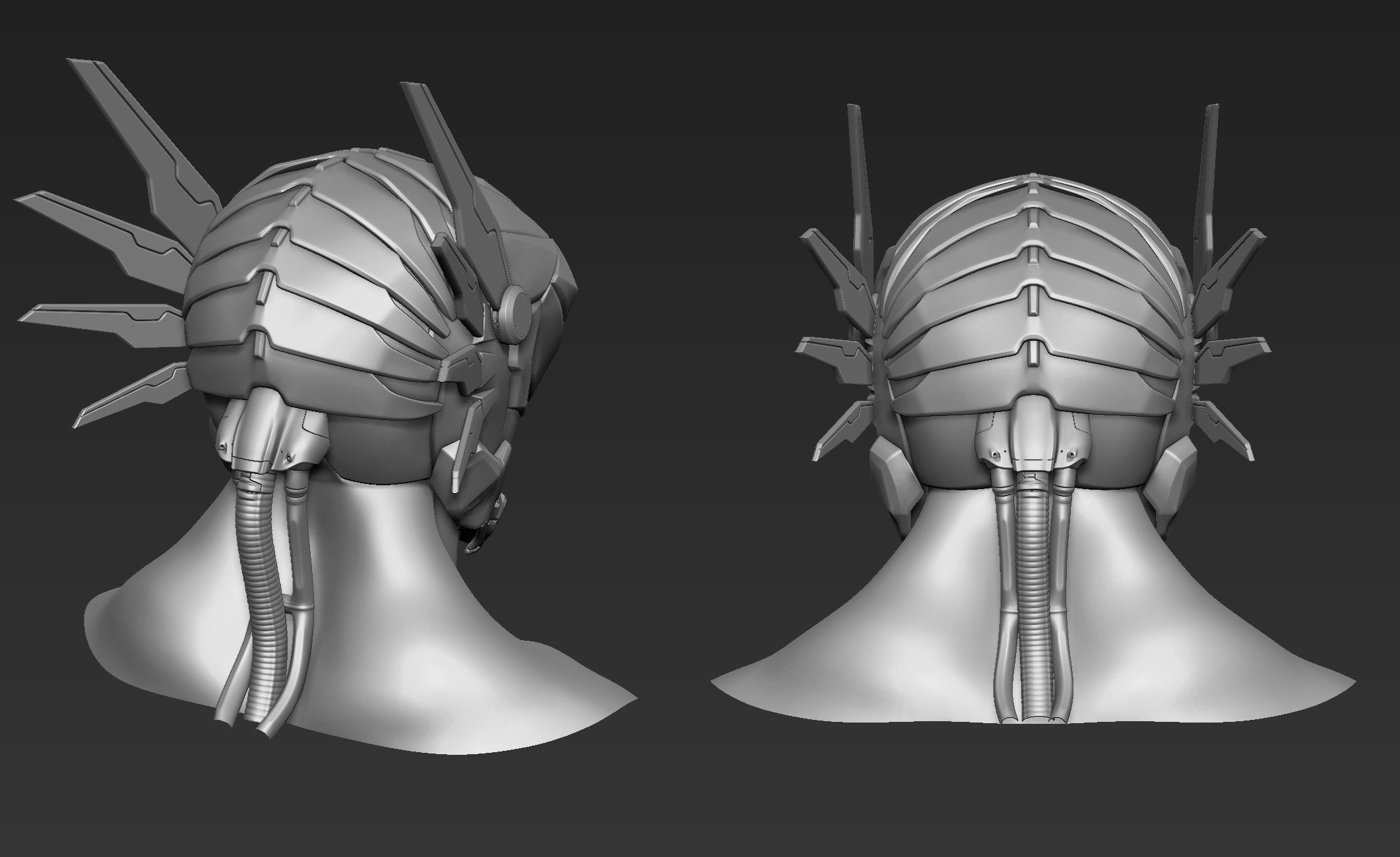 3d Printable Sci-Fi Head 3D model_16