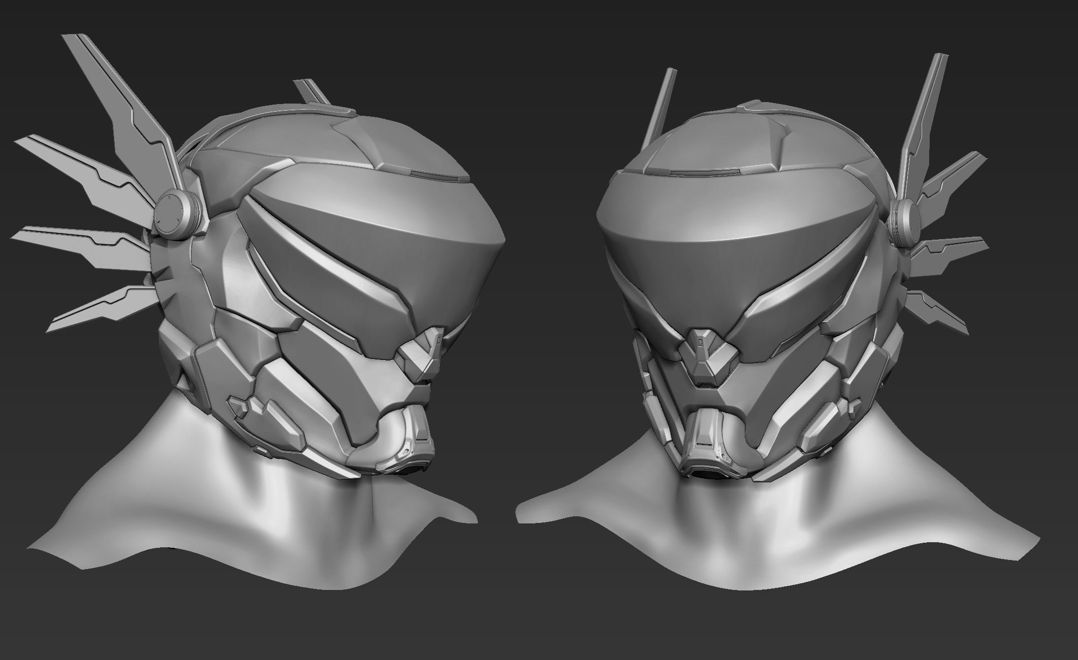 3d Printable Sci-Fi Head 3D model_15