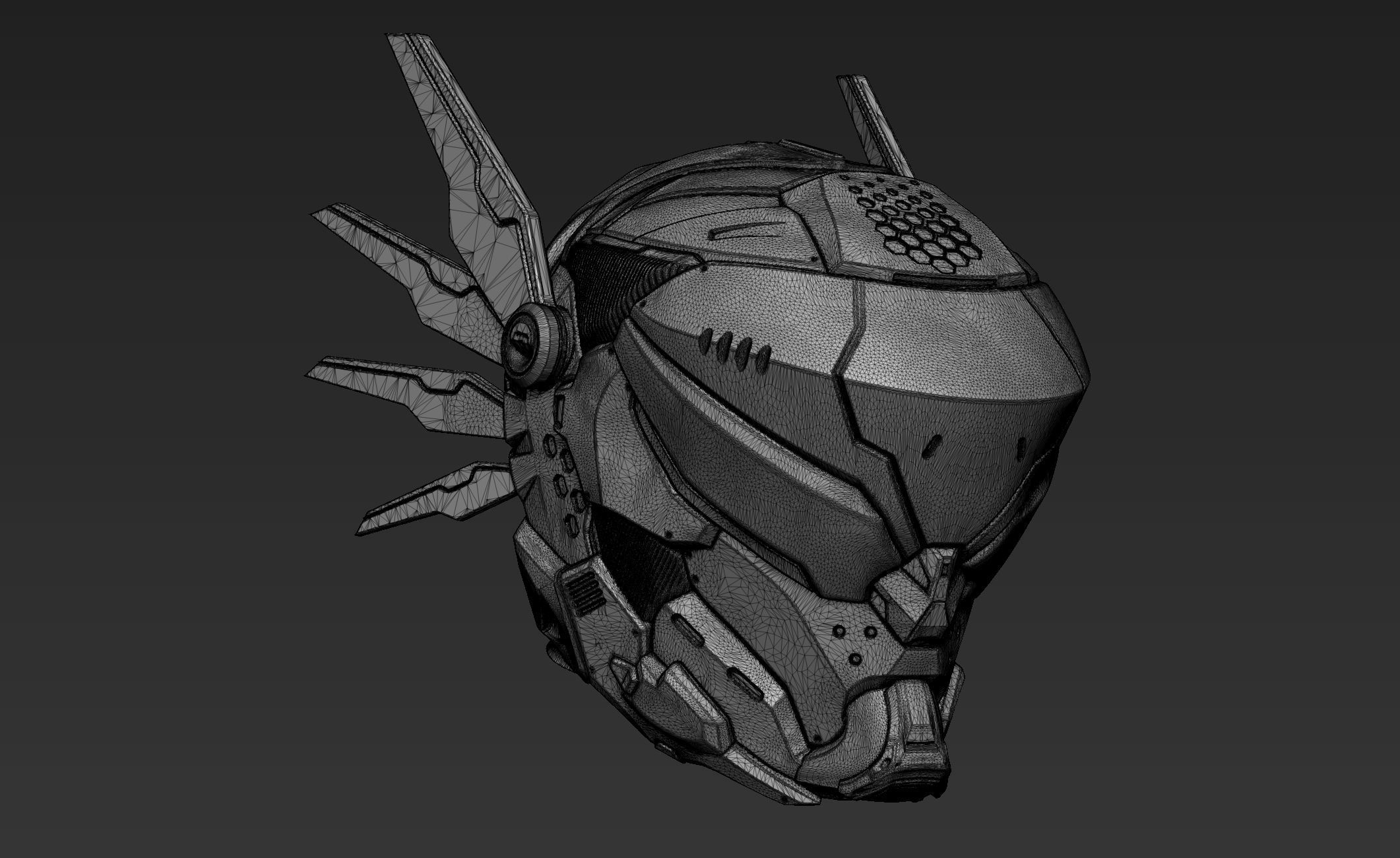 3d Printable Sci-Fi Head 3D model_11