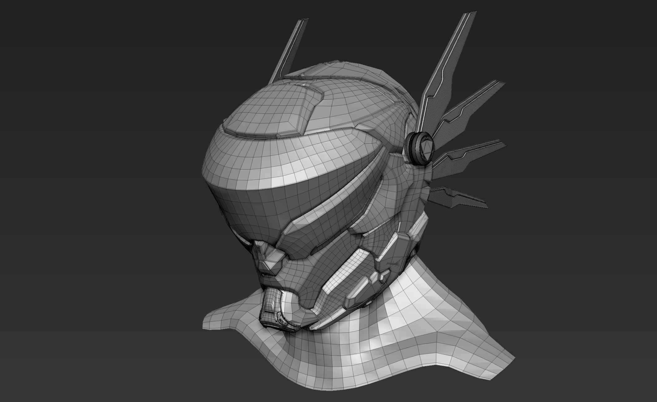 3d Printable Sci-Fi Head 3D model_14