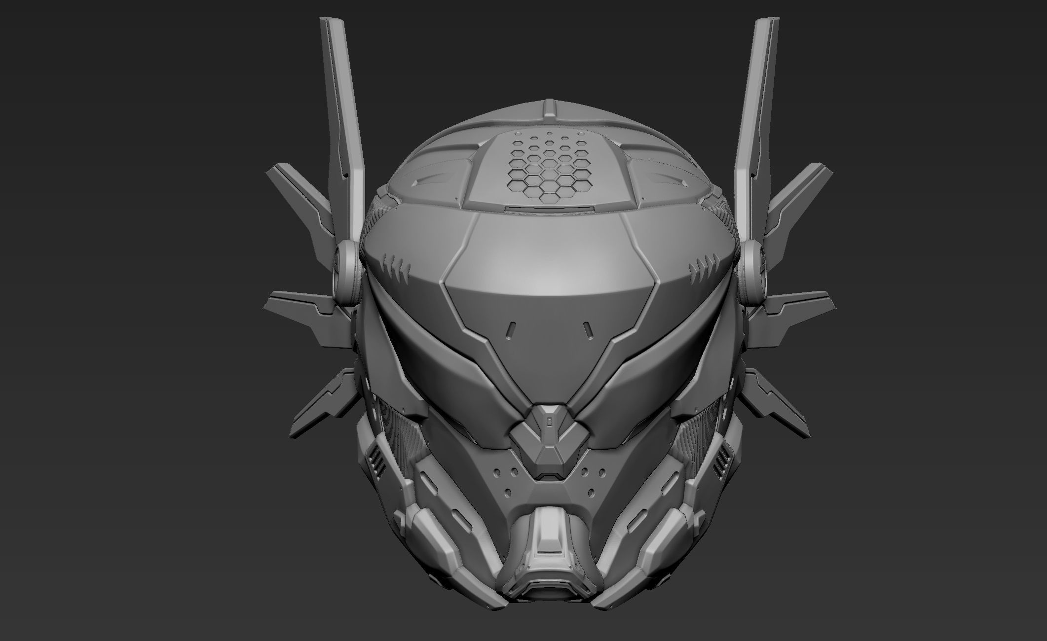 3d Printable Sci-Fi Head 3D model_2