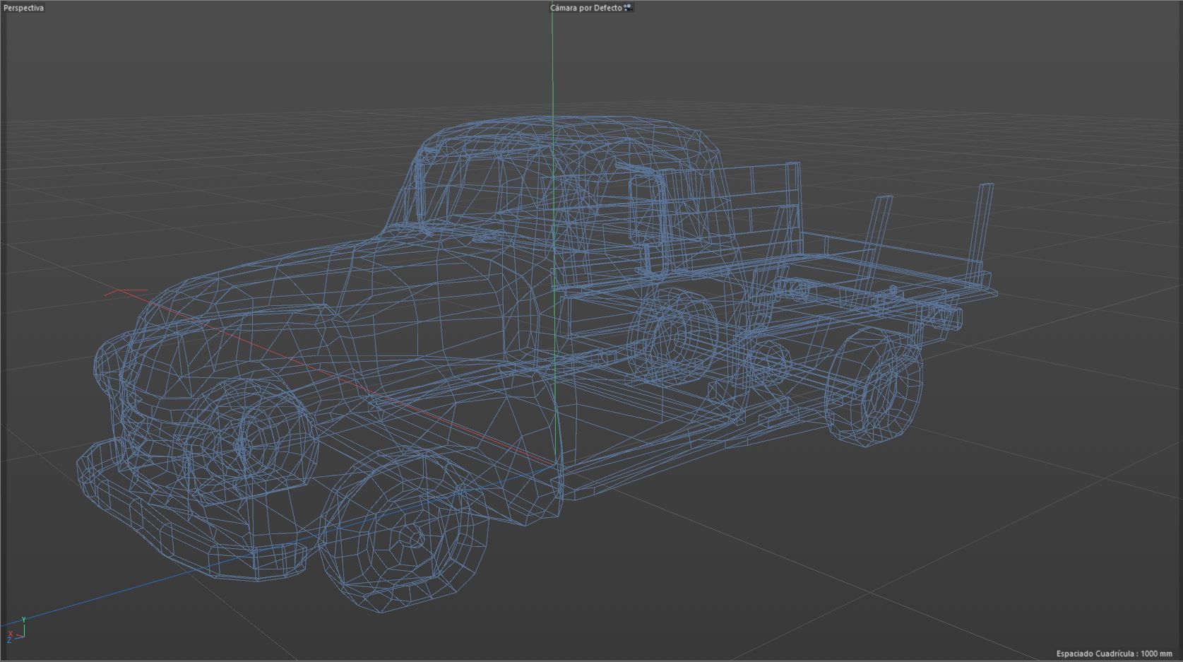 old truck Low-poly 3D model_3