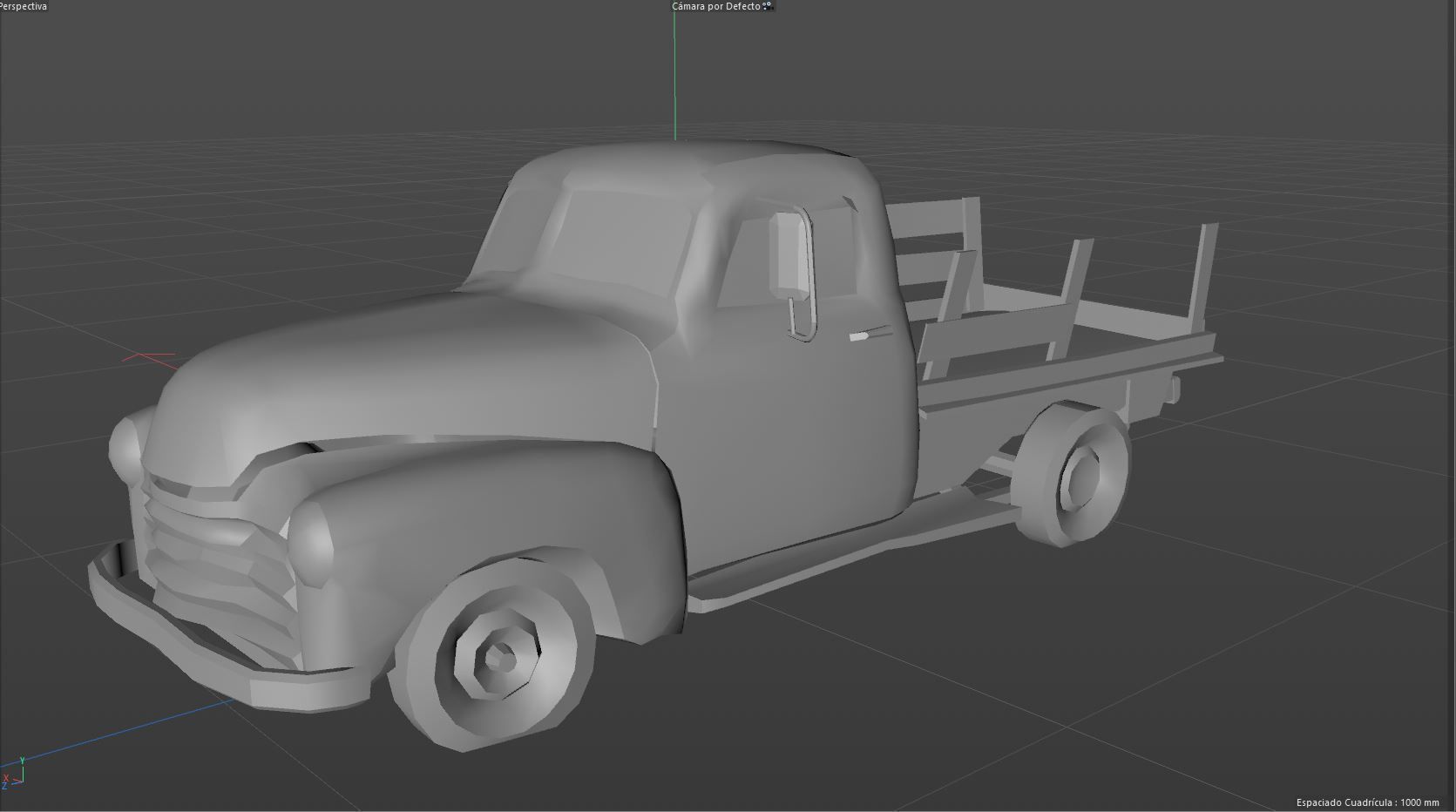 old truck Low-poly 3D model_5