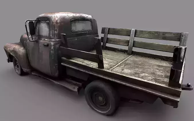 old truck Low-poly 3D model