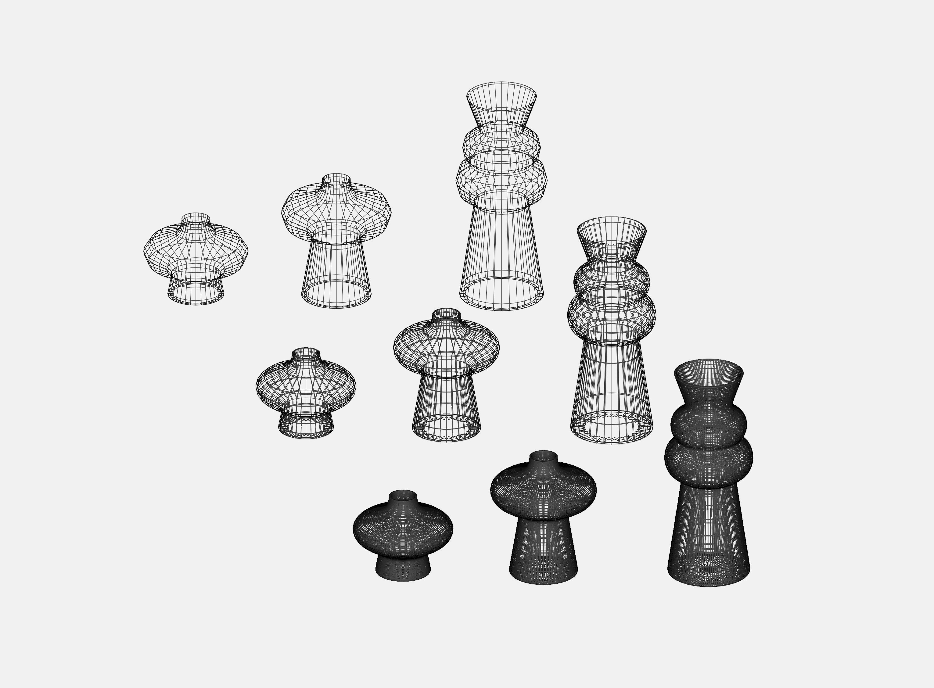 HM 3 vases set 3D model_1