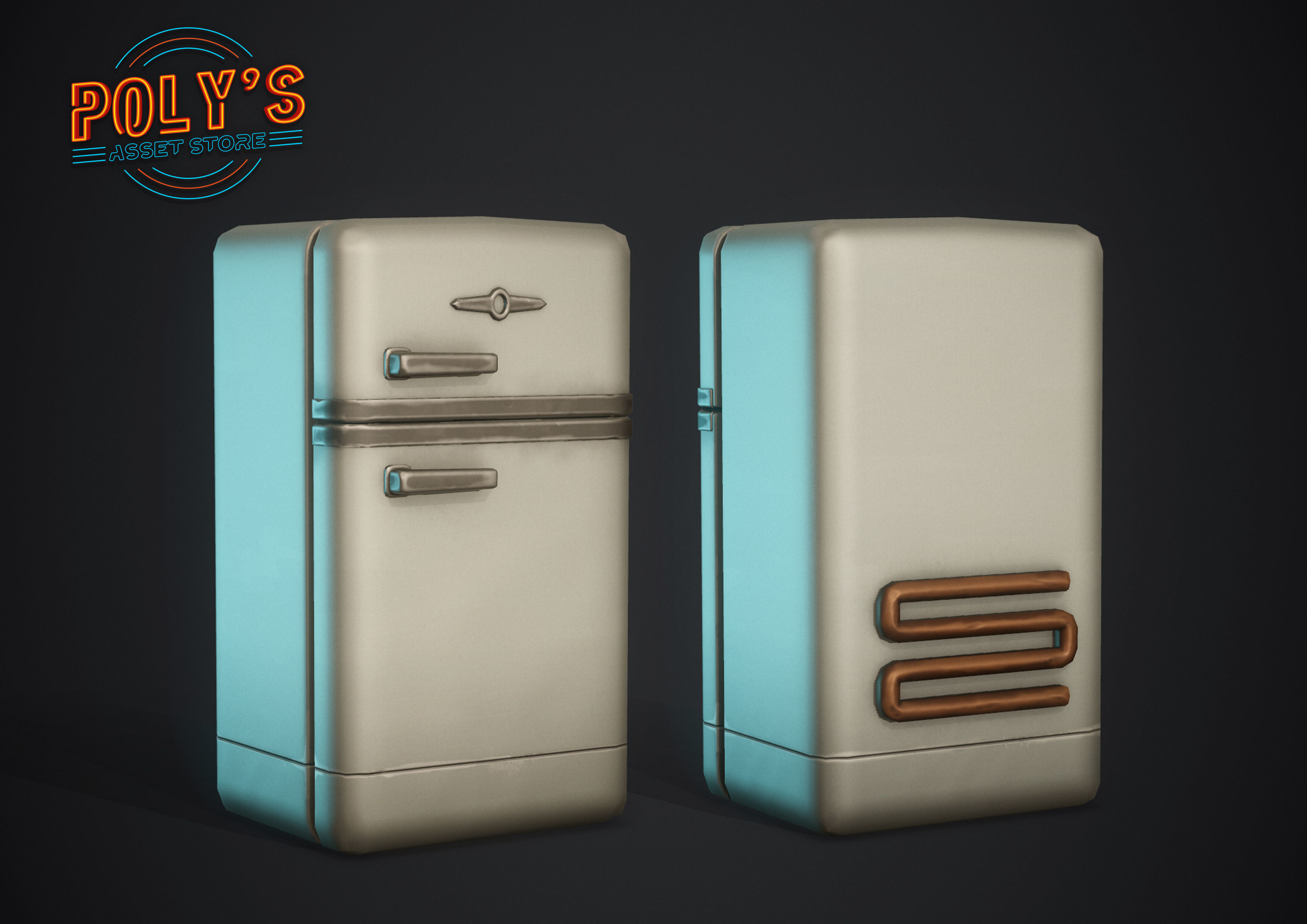 Kitchen Pack - Stylized low poly Low-poly 3D model_4