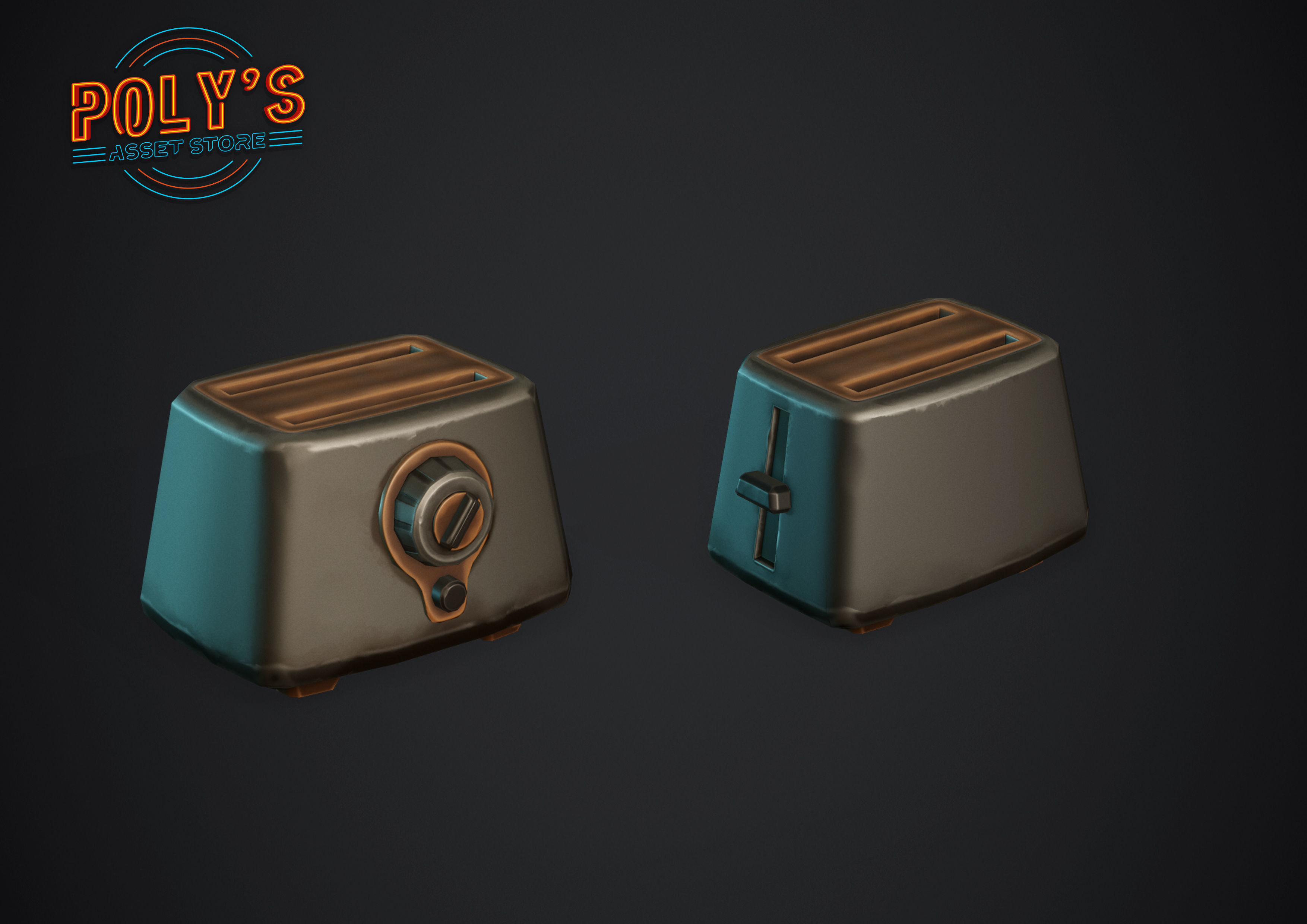 Kitchen Pack - Stylized low poly Low-poly 3D model_9