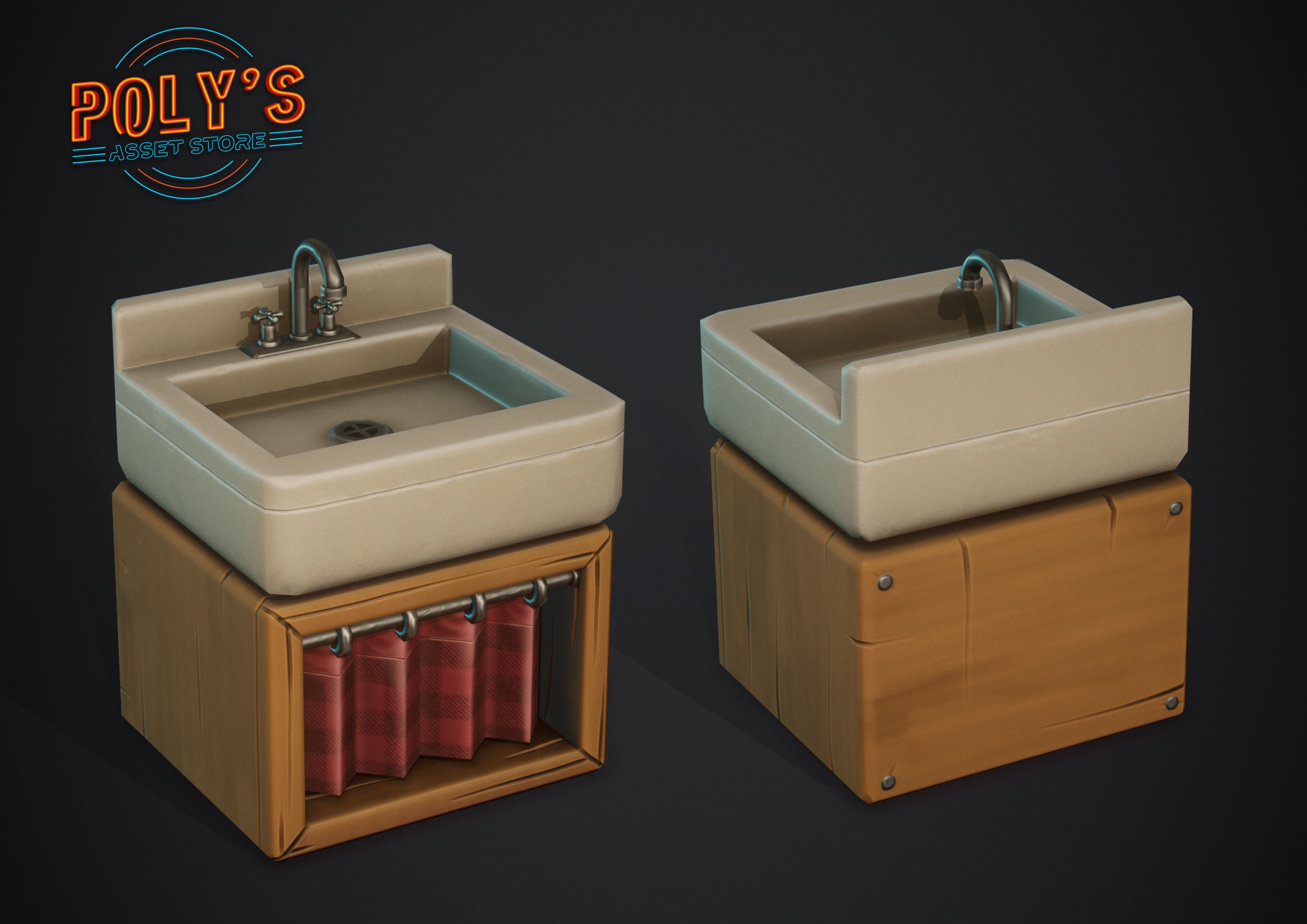 Kitchen Pack - Stylized low poly Low-poly 3D model_5