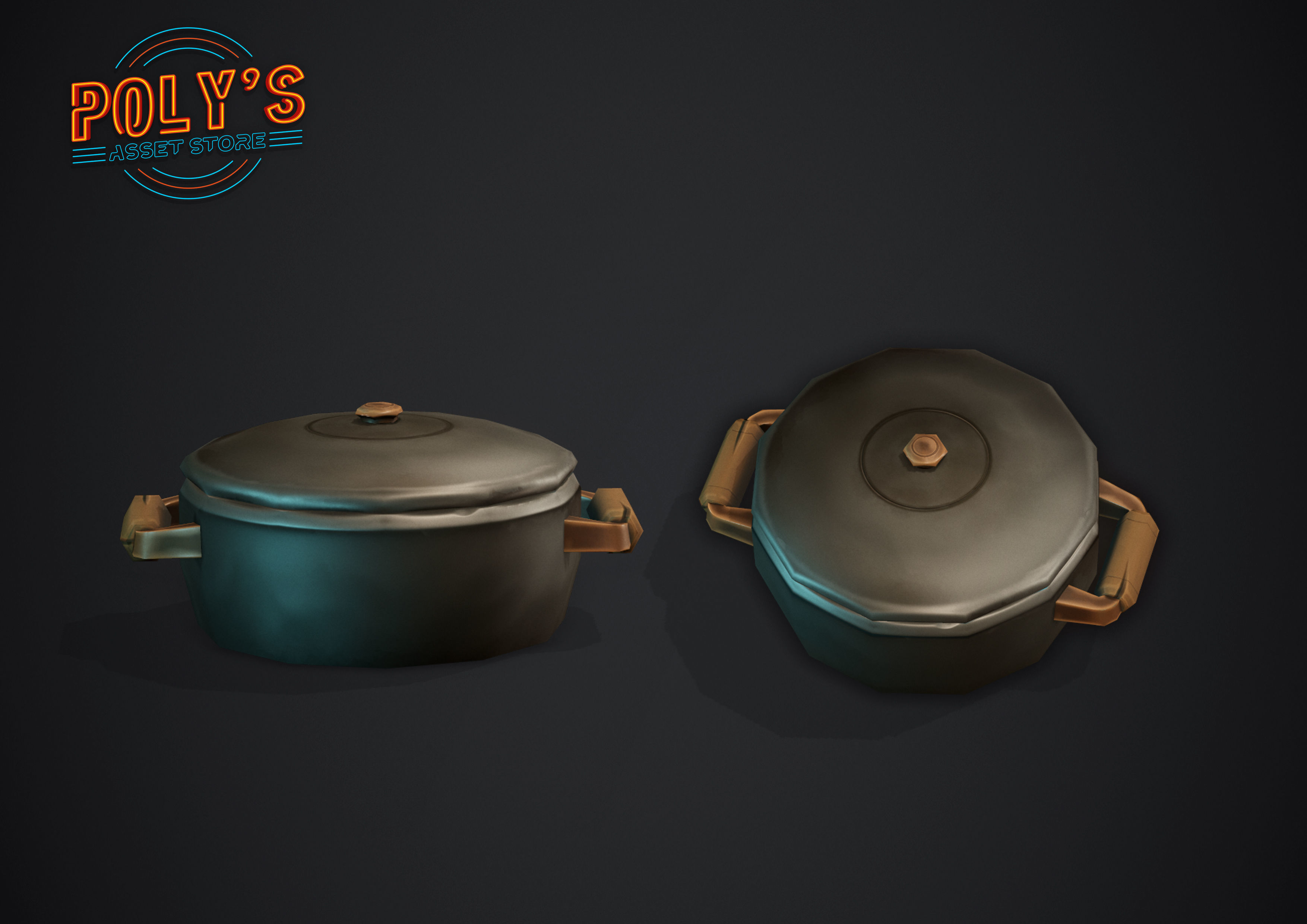 Kitchen Pack - Stylized low poly Low-poly 3D model_11