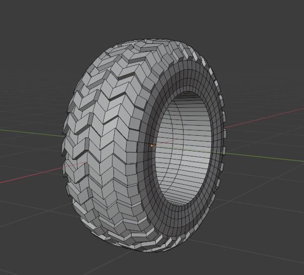 Dirty Farm Tractor Low-poly 3D model_6