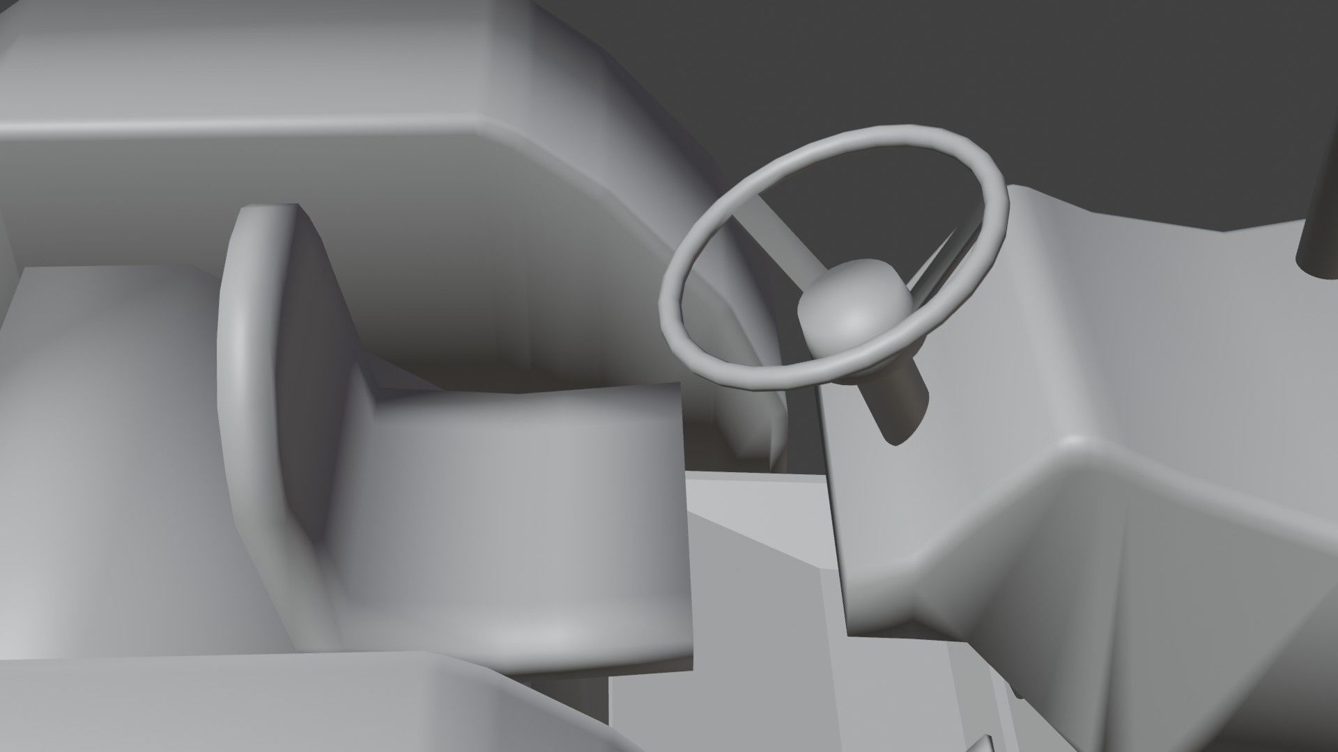 Dirty Farm Tractor Low-poly 3D model_10