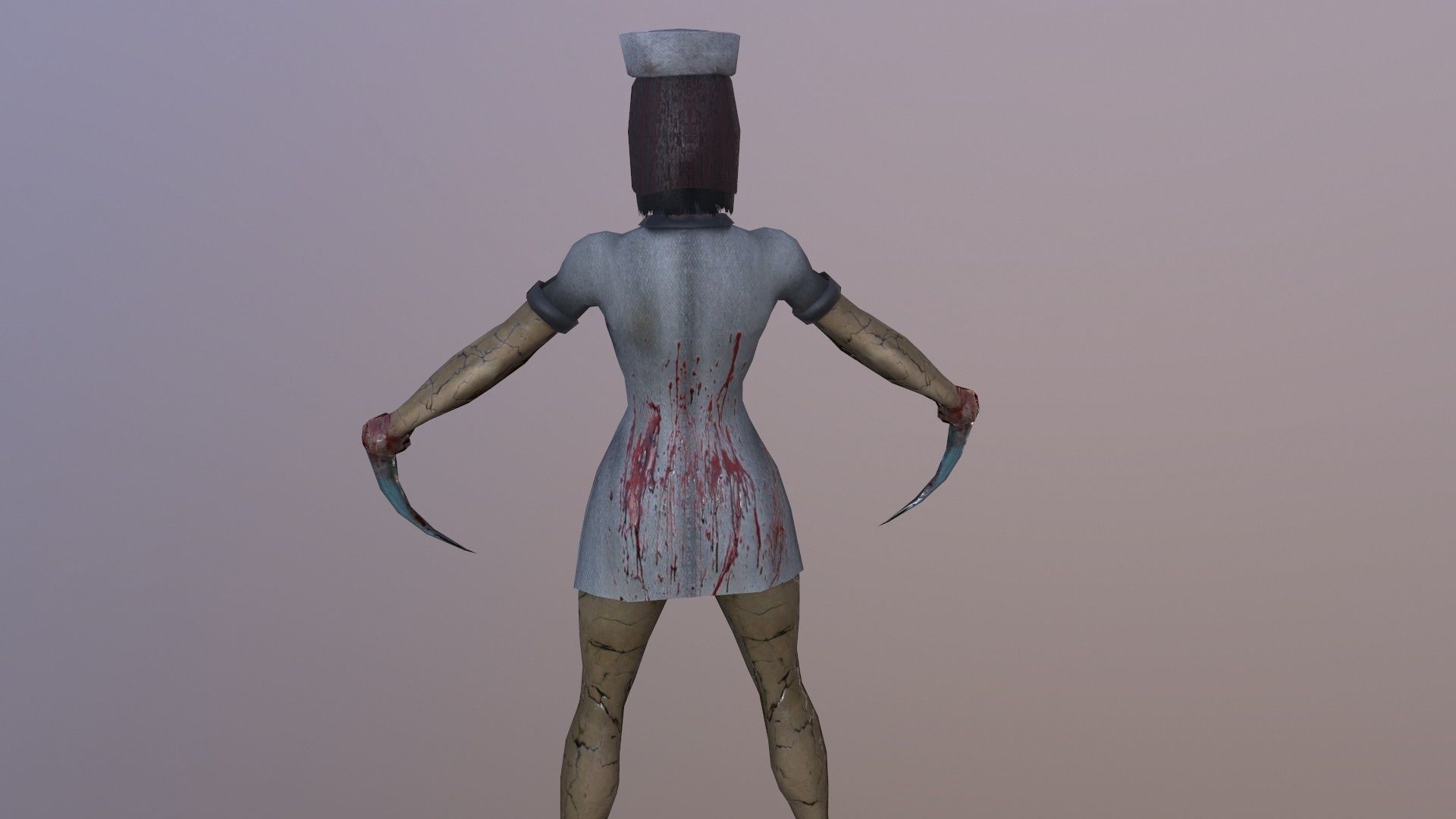 Horror Nurse Low-poly 3D model_4
