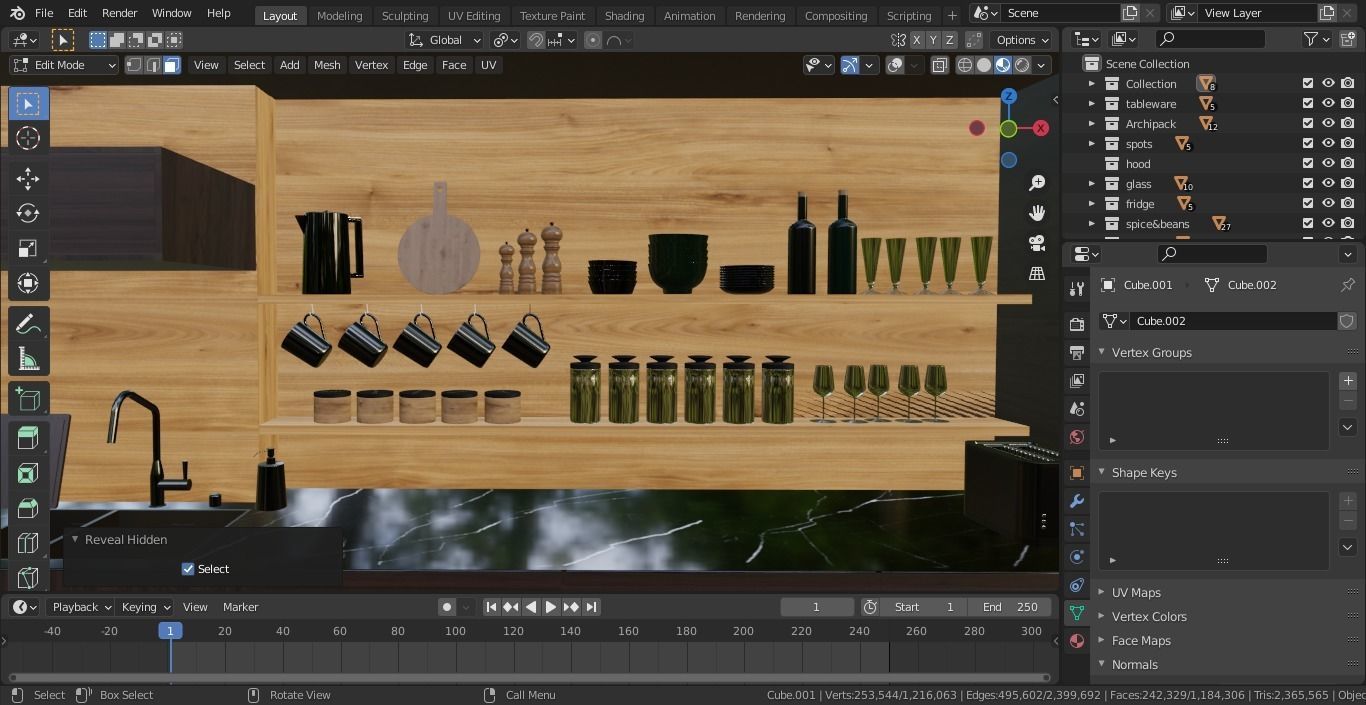 Kitchen interior  3D model_8