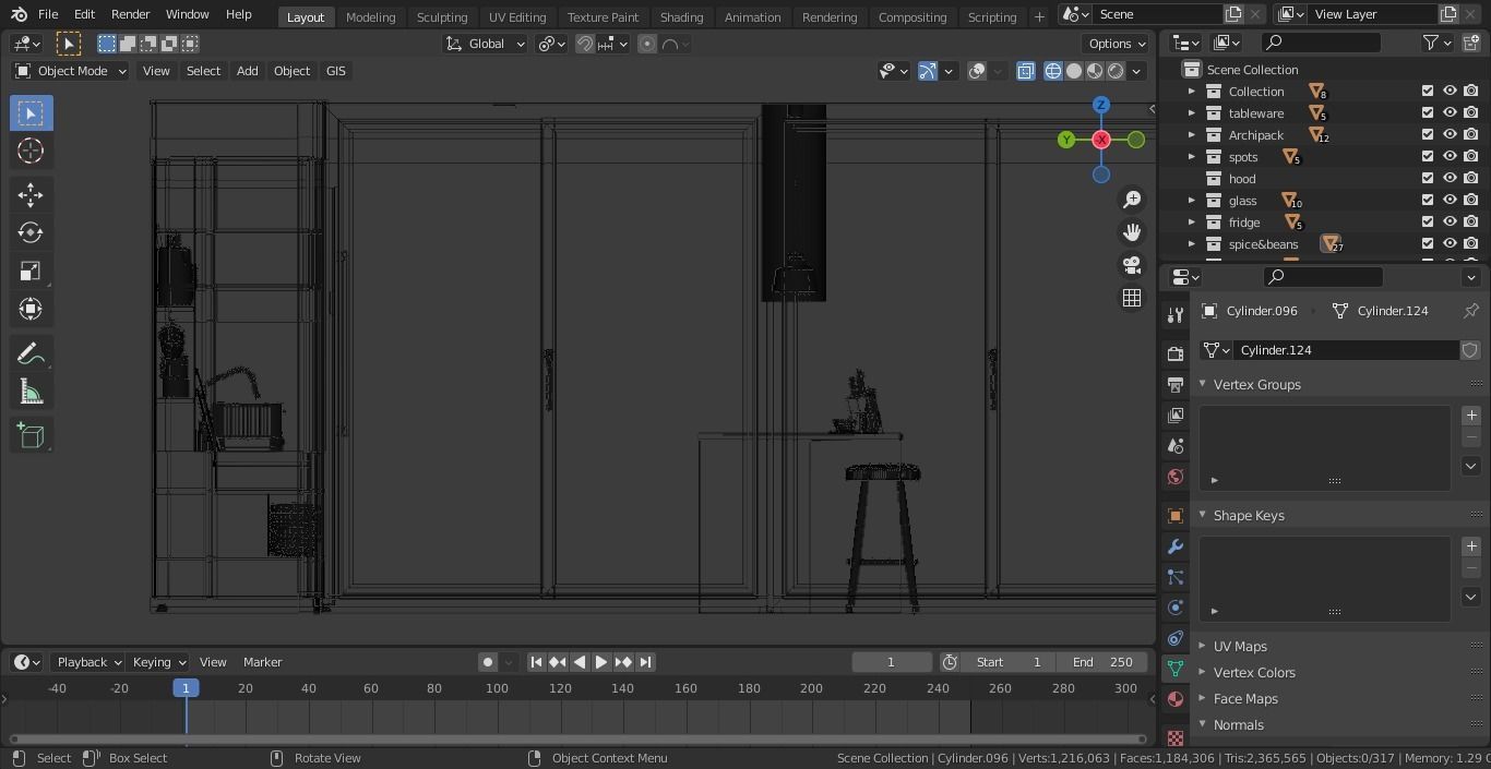 Kitchen interior  3D model_22